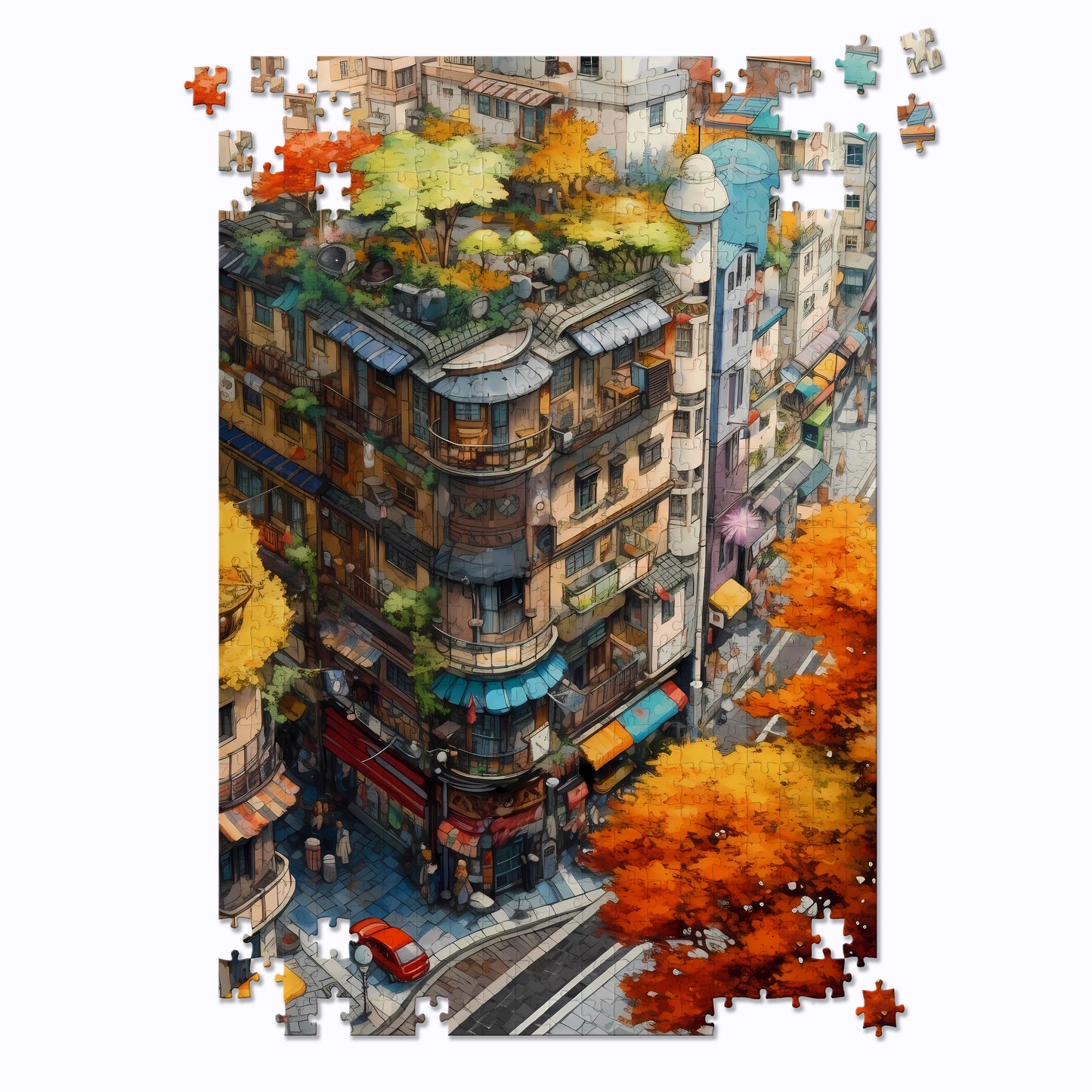 Birds-Eye City Block Jigsaw Puzzle