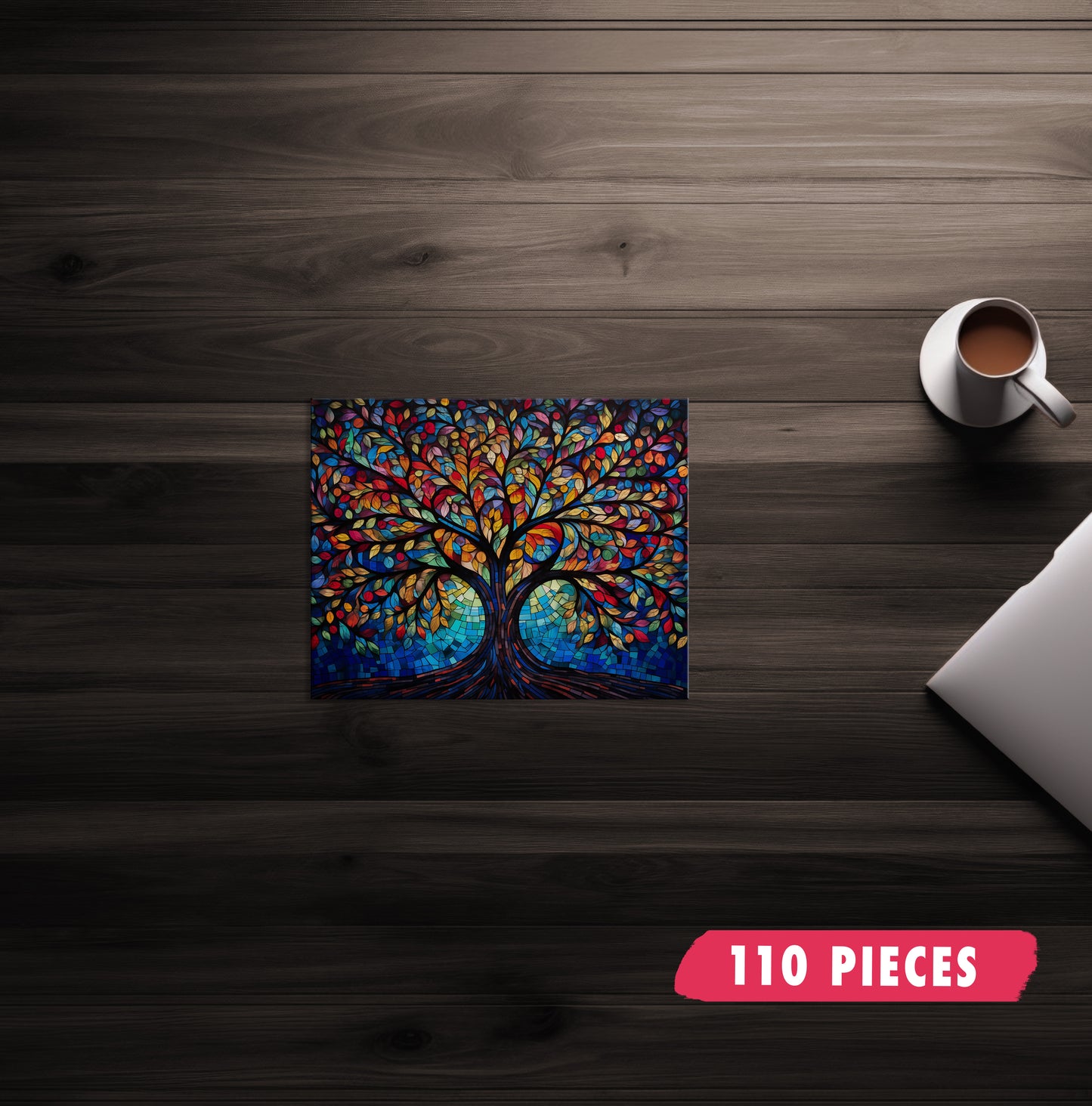 Tree of Life Mosaic Art Jigsaw Puzzle