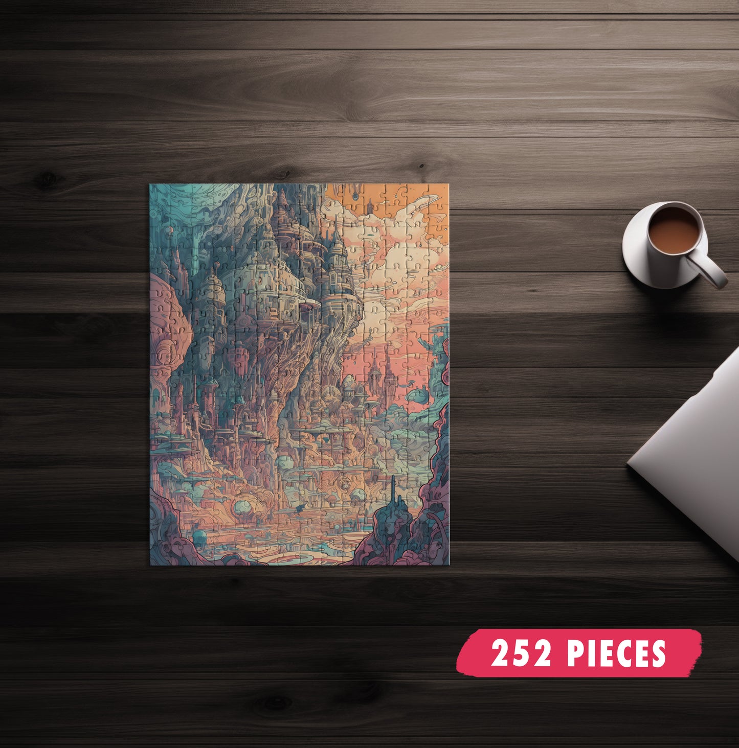 Pastel Alien World Jigsaw Puzzle