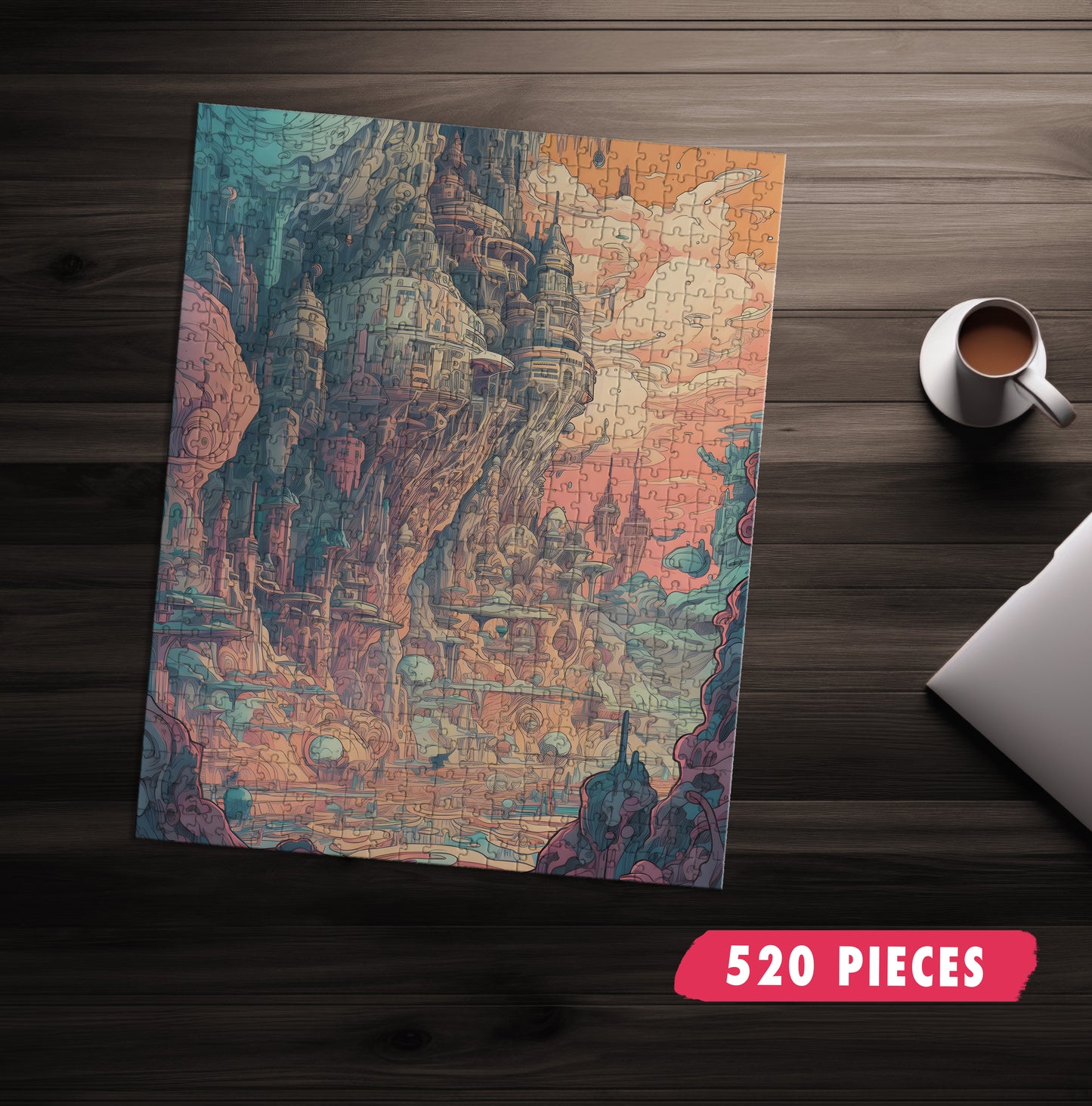 Pastel Alien World Jigsaw Puzzle
