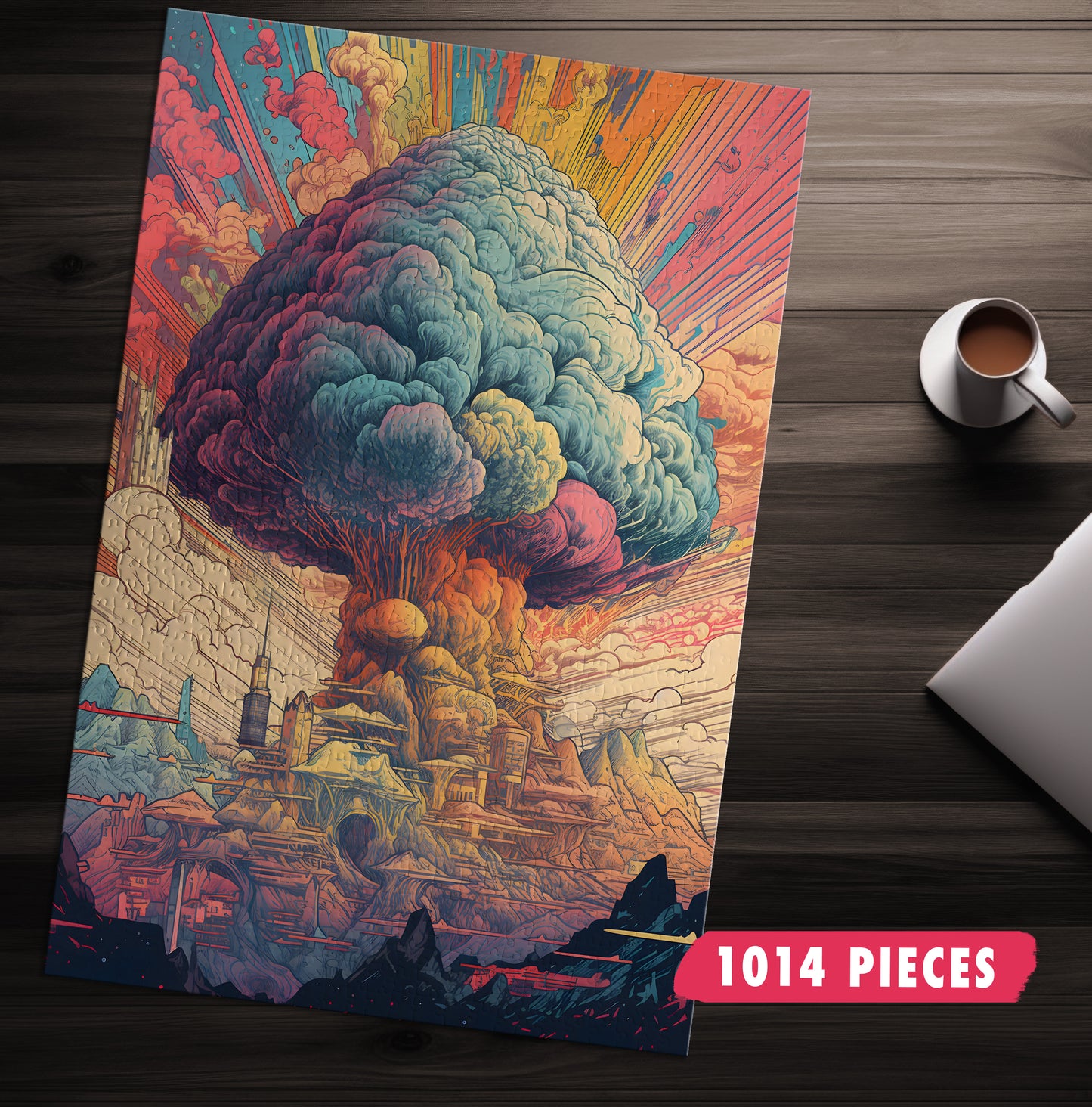 Psychedelic Mushroom Cloud Jigsaw Puzzle