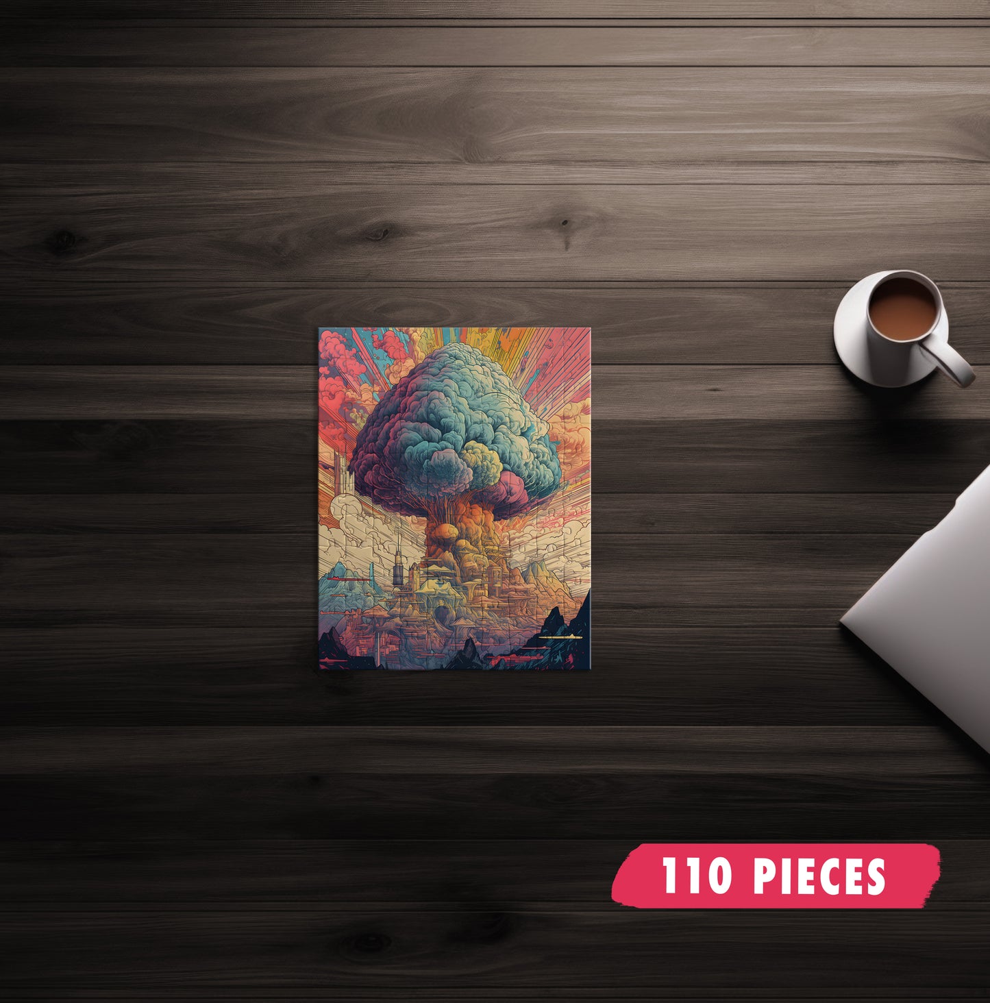 Psychedelic Mushroom Cloud Jigsaw Puzzle