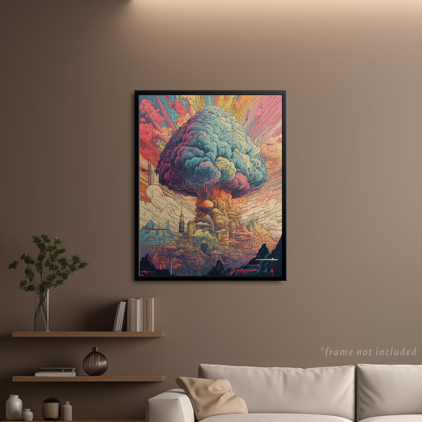 Psychedelic Mushroom Cloud Jigsaw Puzzle