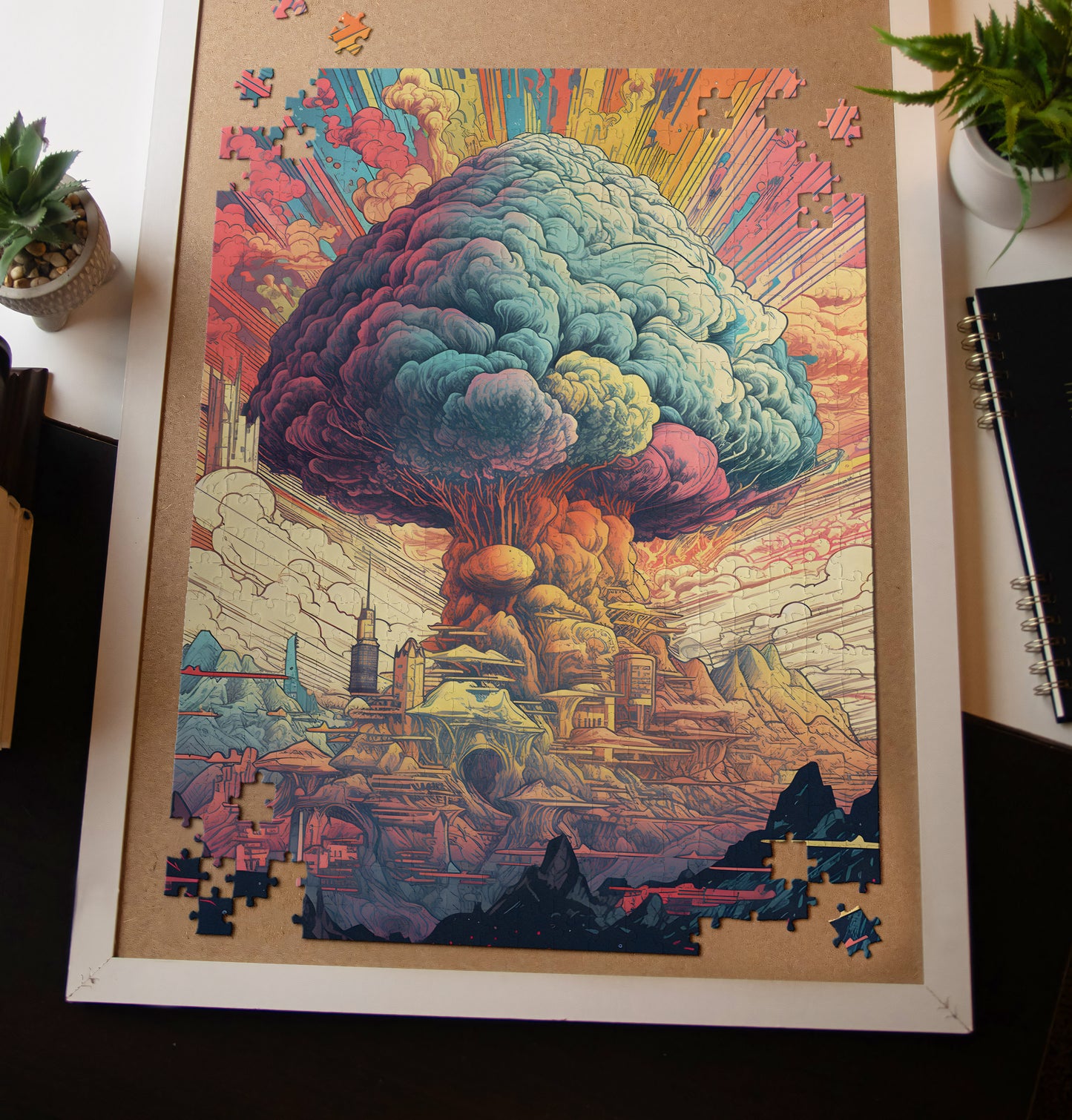 Psychedelic Mushroom Cloud Jigsaw Puzzle