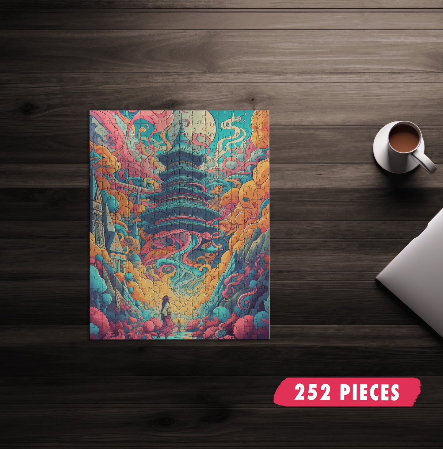 Psychedelic Temple Jigsaw Puzzle