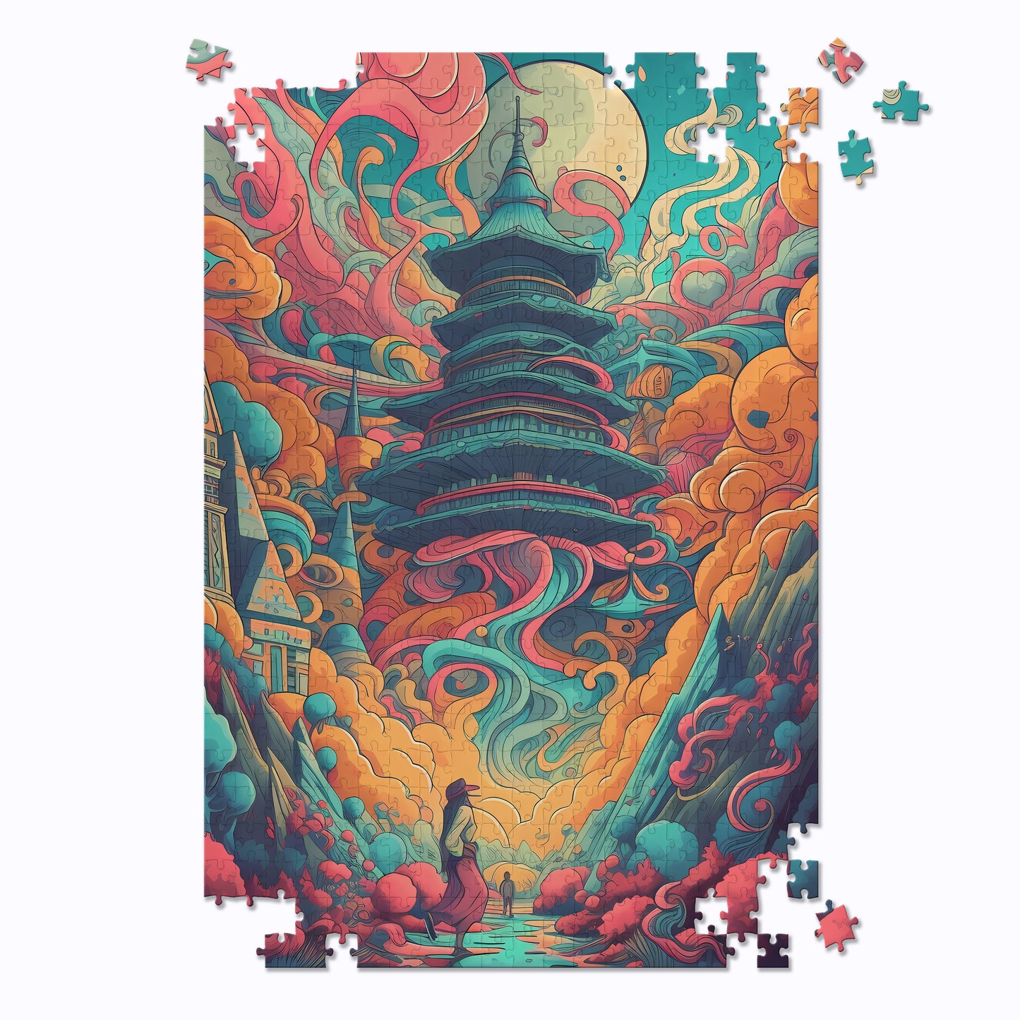 Psychedelic Temple Jigsaw Puzzle