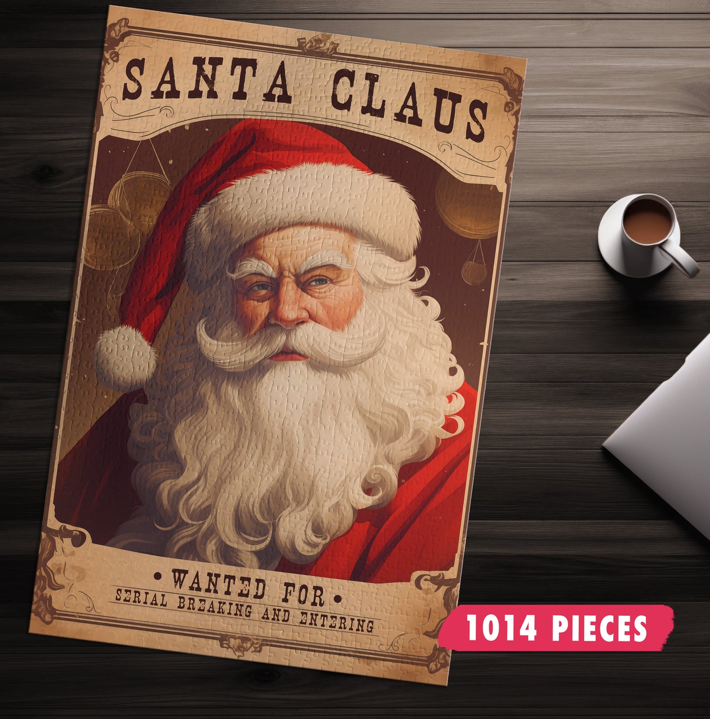 Wanted Poster Santa Jigsaw Puzzle