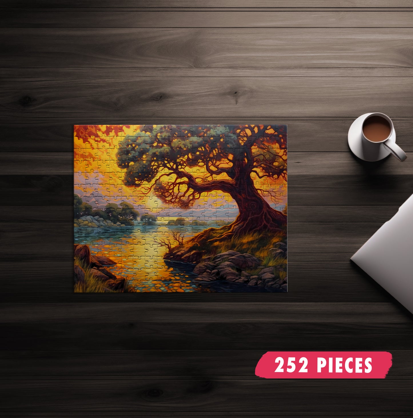 Sunset Willow Jigsaw Puzzle