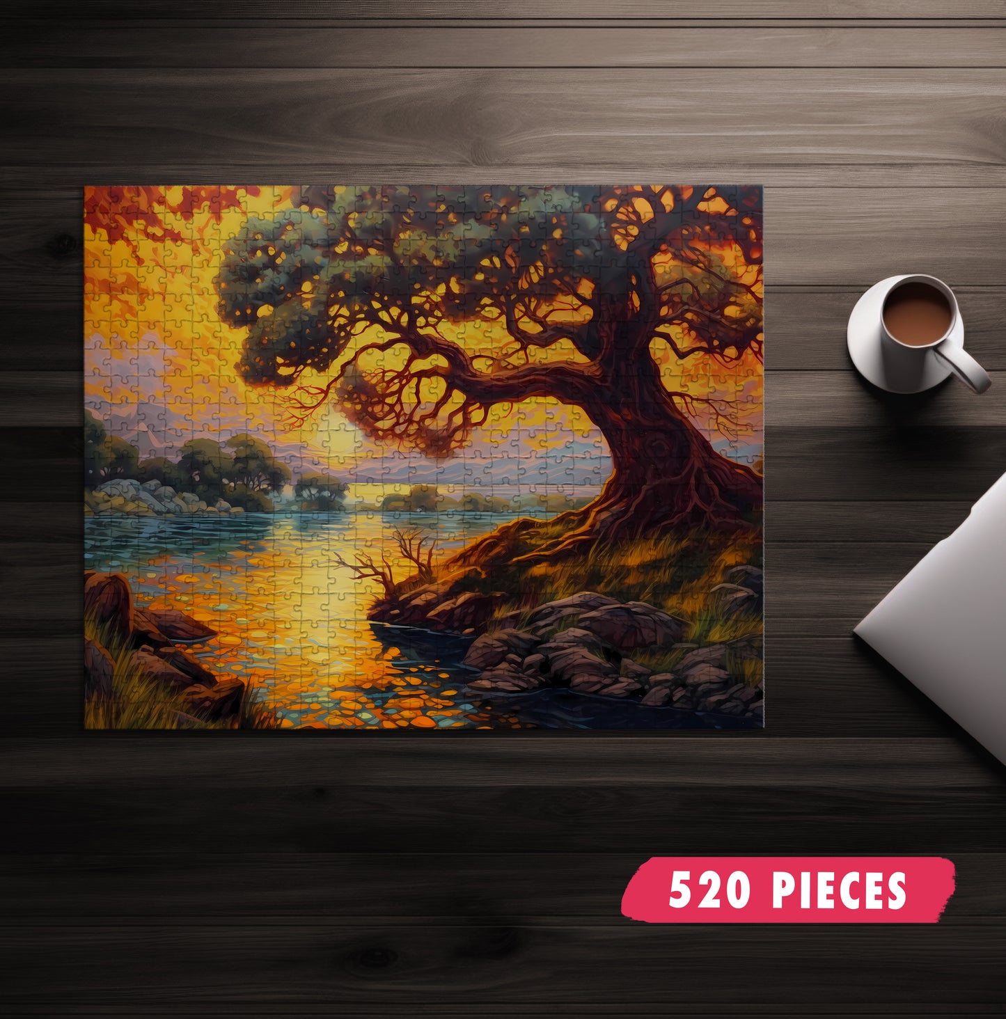 Sunset Willow Jigsaw Puzzle