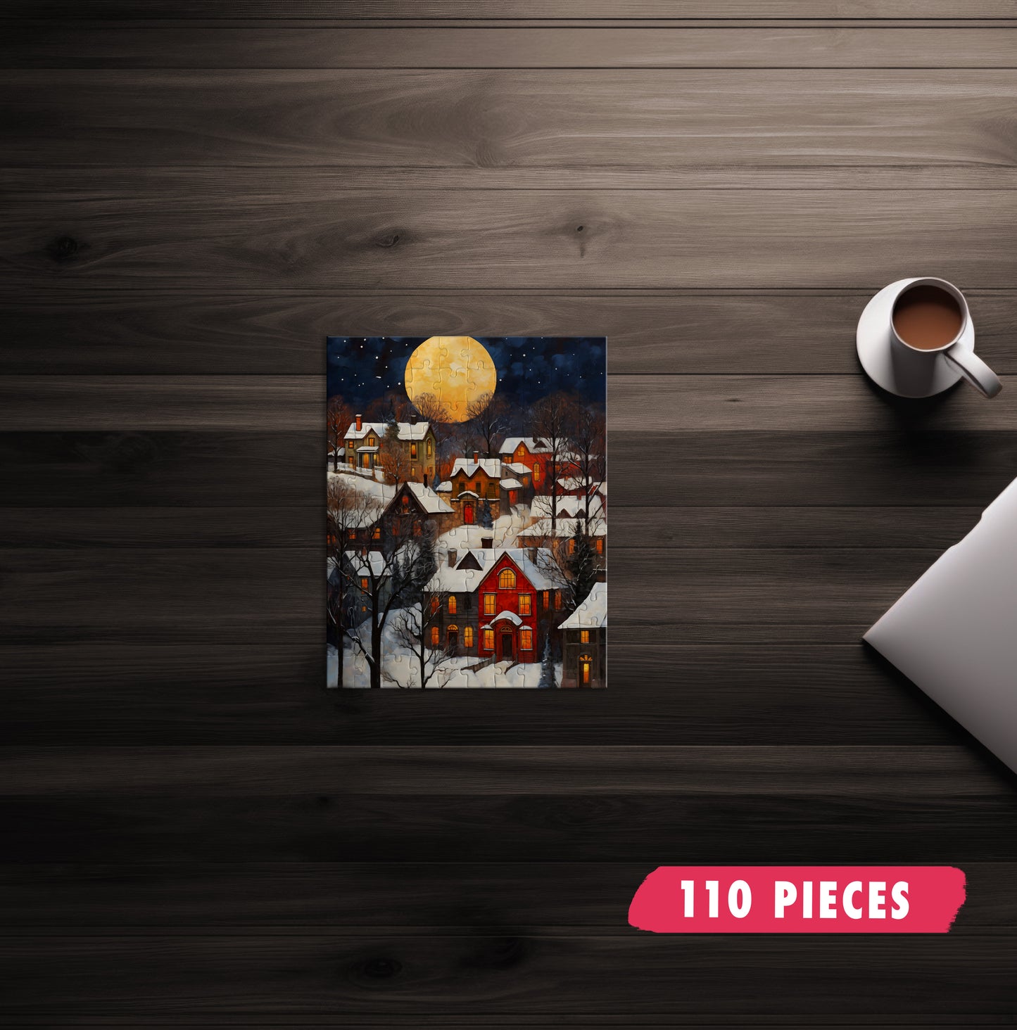 Cozy Winter Town Jigsaw Puzzle