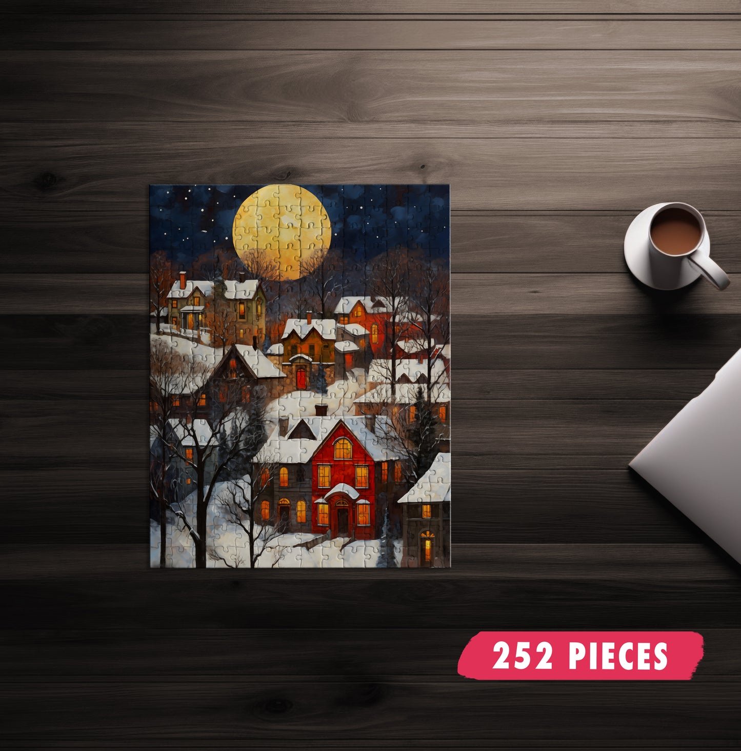 Cozy Winter Town Jigsaw Puzzle