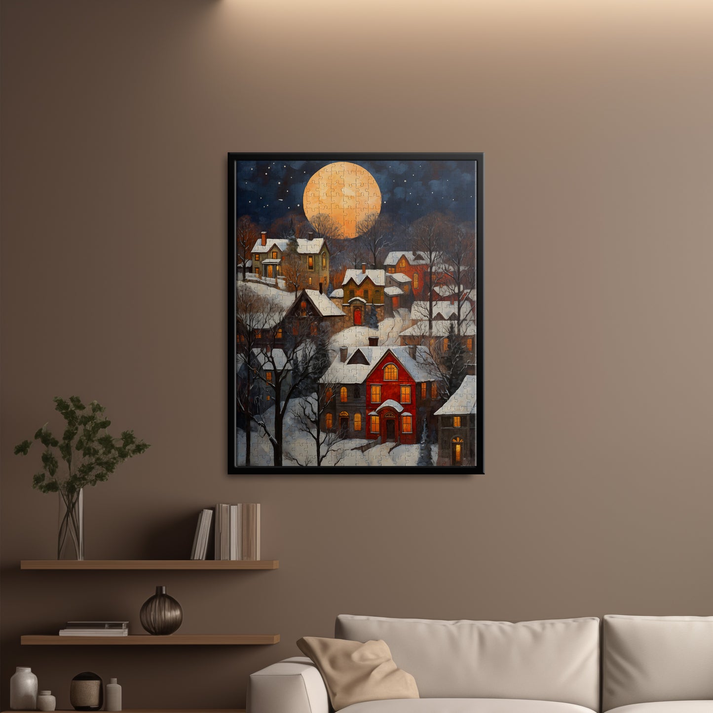 Cozy Winter Town Jigsaw Puzzle
