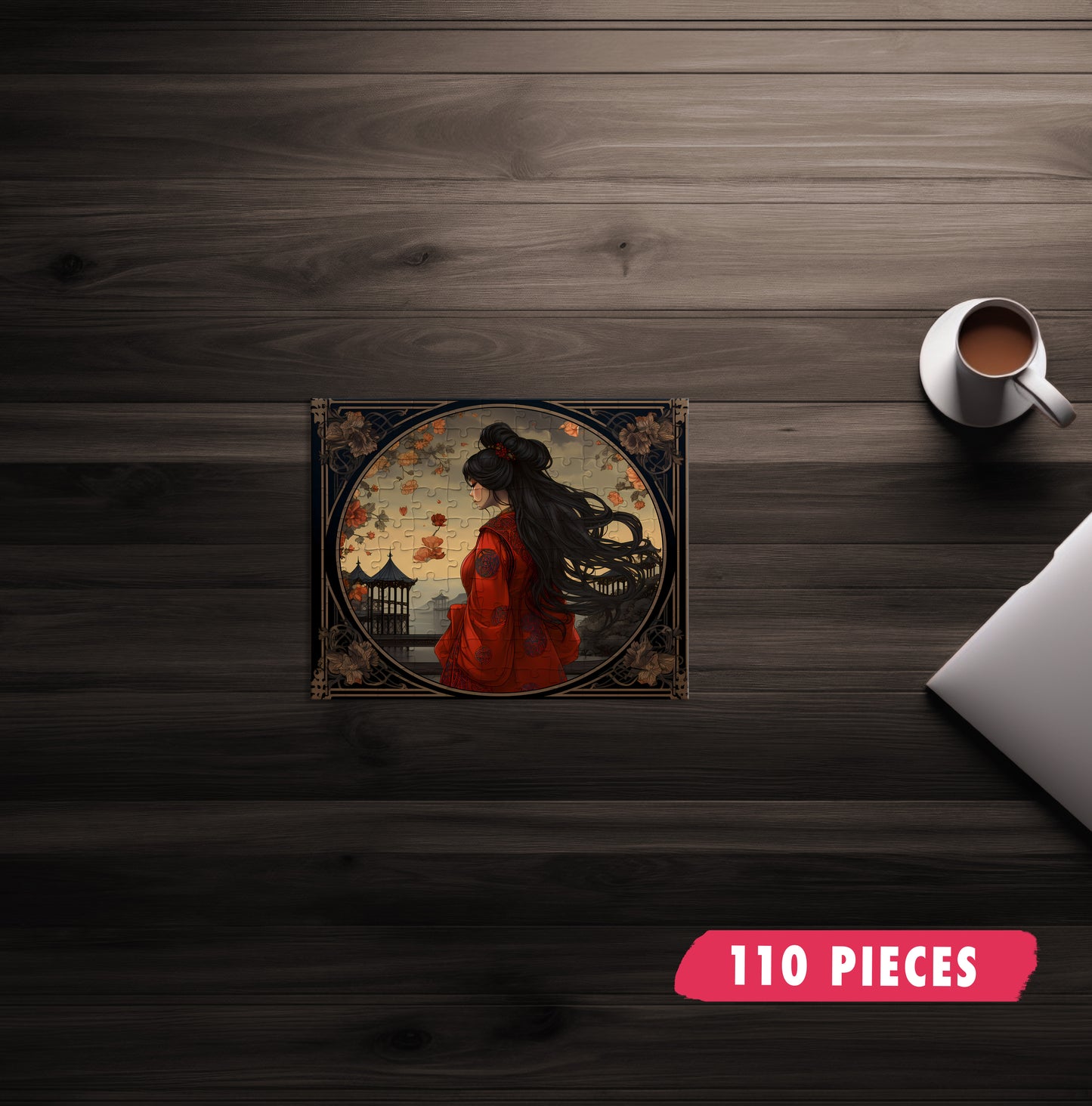 Woman In Red Tarot Jigsaw Puzzle
