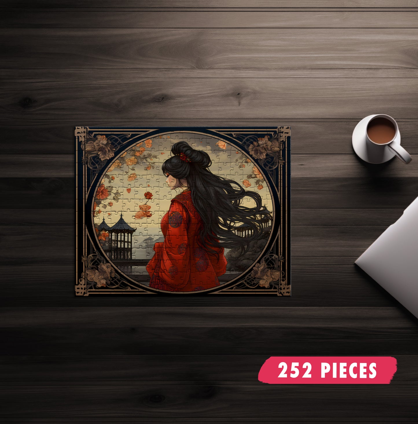 Woman In Red Tarot Jigsaw Puzzle