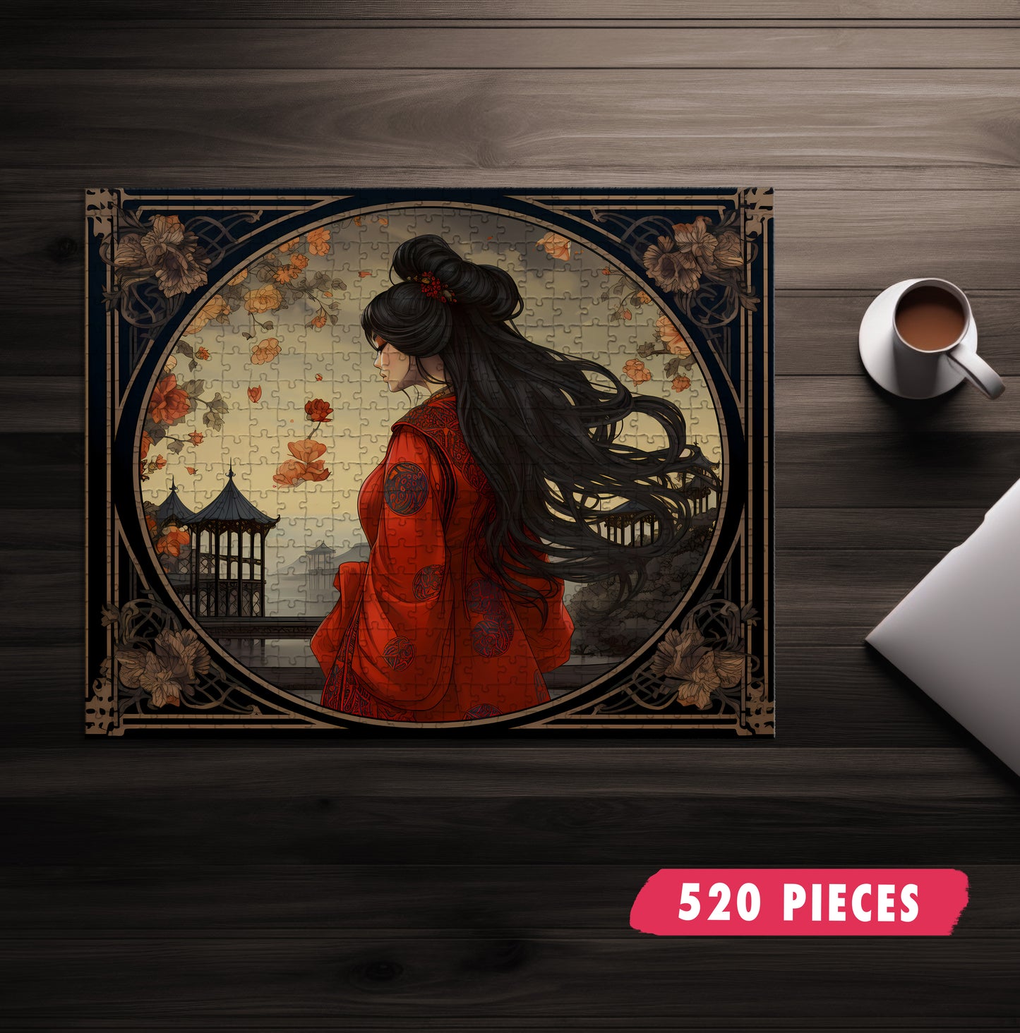 Woman In Red Tarot Jigsaw Puzzle