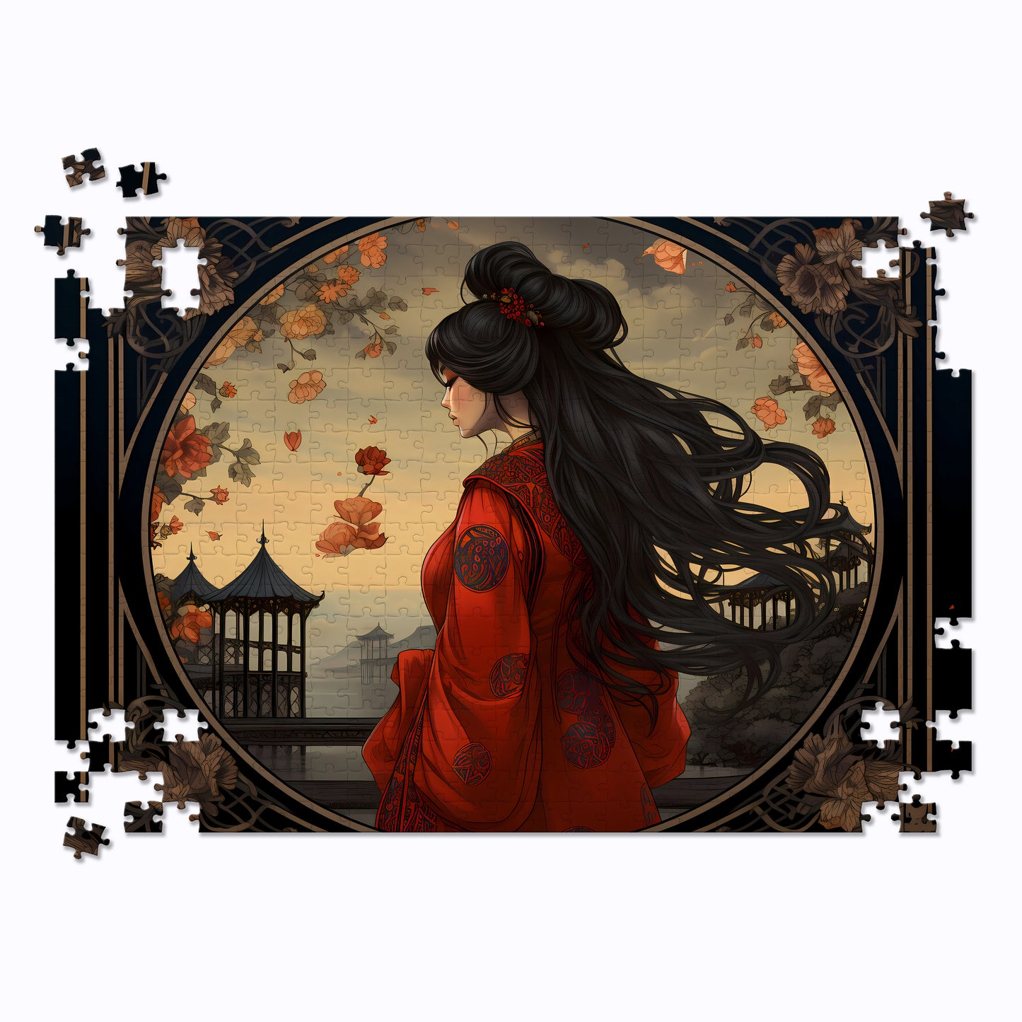 Woman In Red Tarot Jigsaw Puzzle