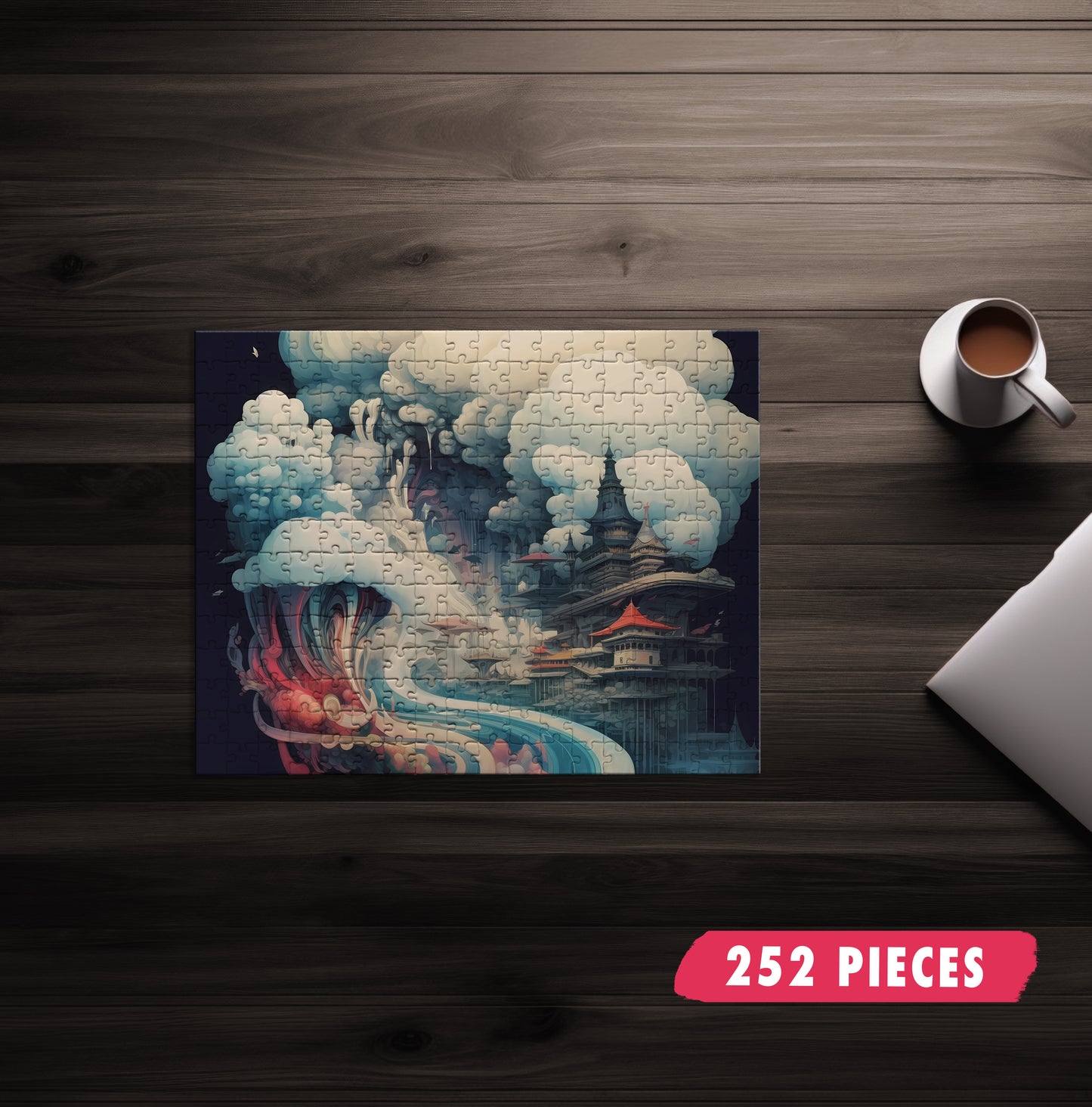 Abstract Cloud Temple Jigsaw Puzzle