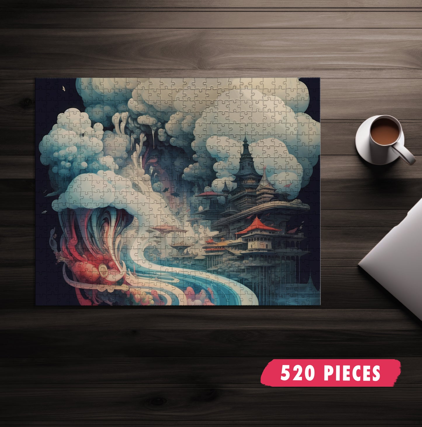 Abstract Cloud Temple Jigsaw Puzzle