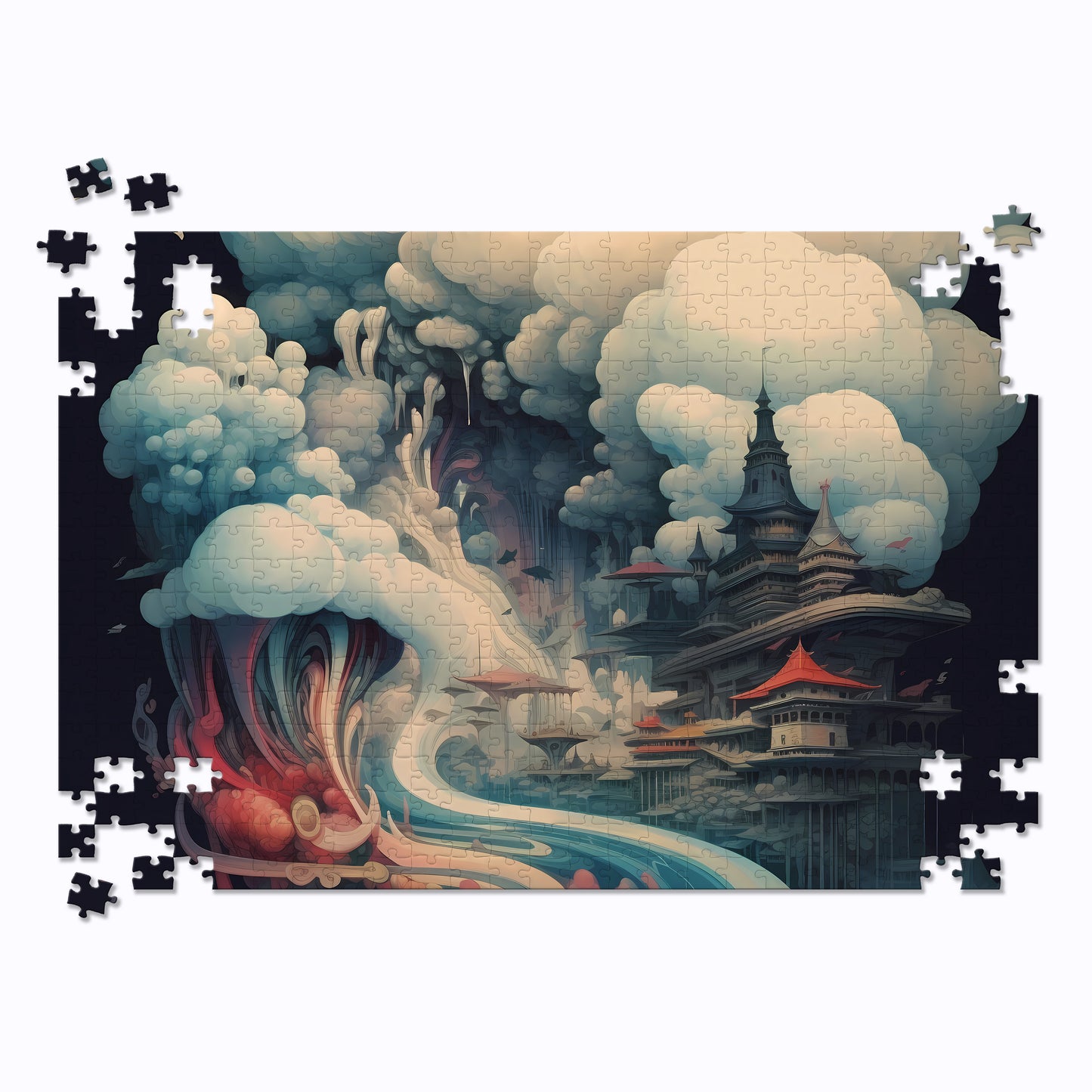 Abstract Cloud Temple Jigsaw Puzzle