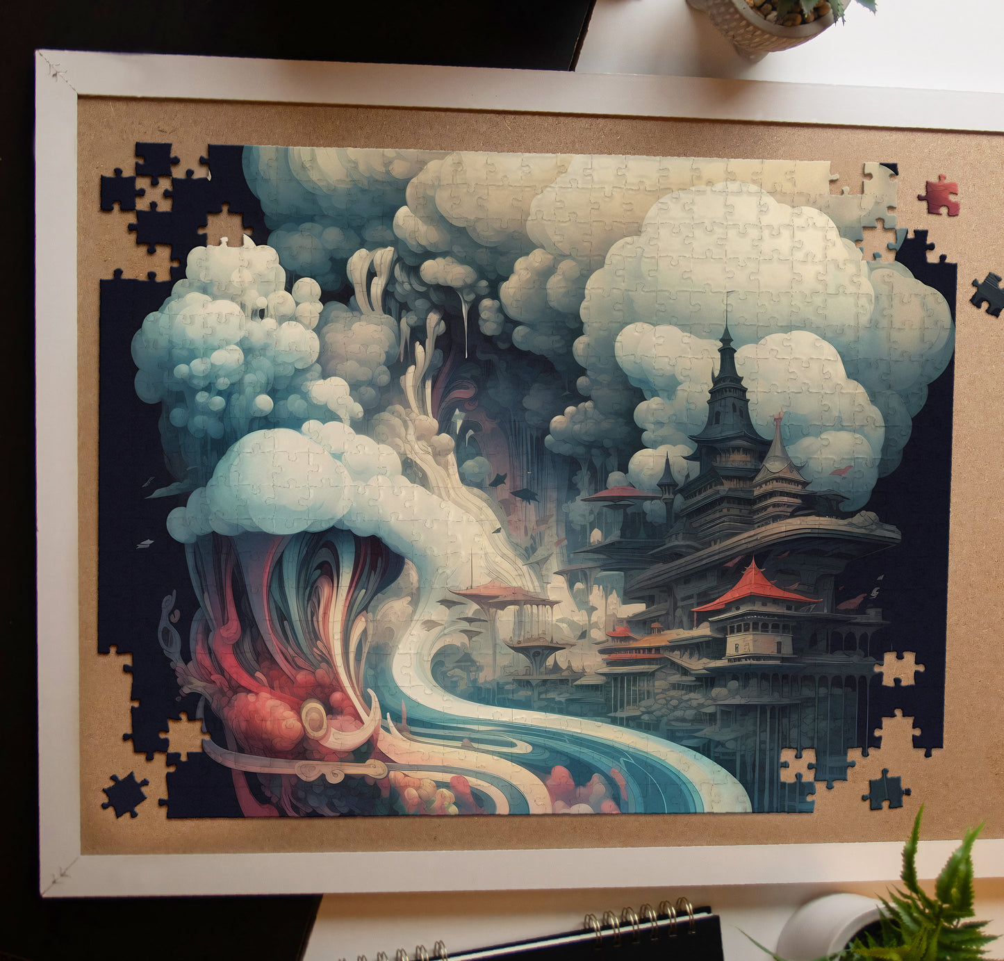 Abstract Cloud Temple Jigsaw Puzzle