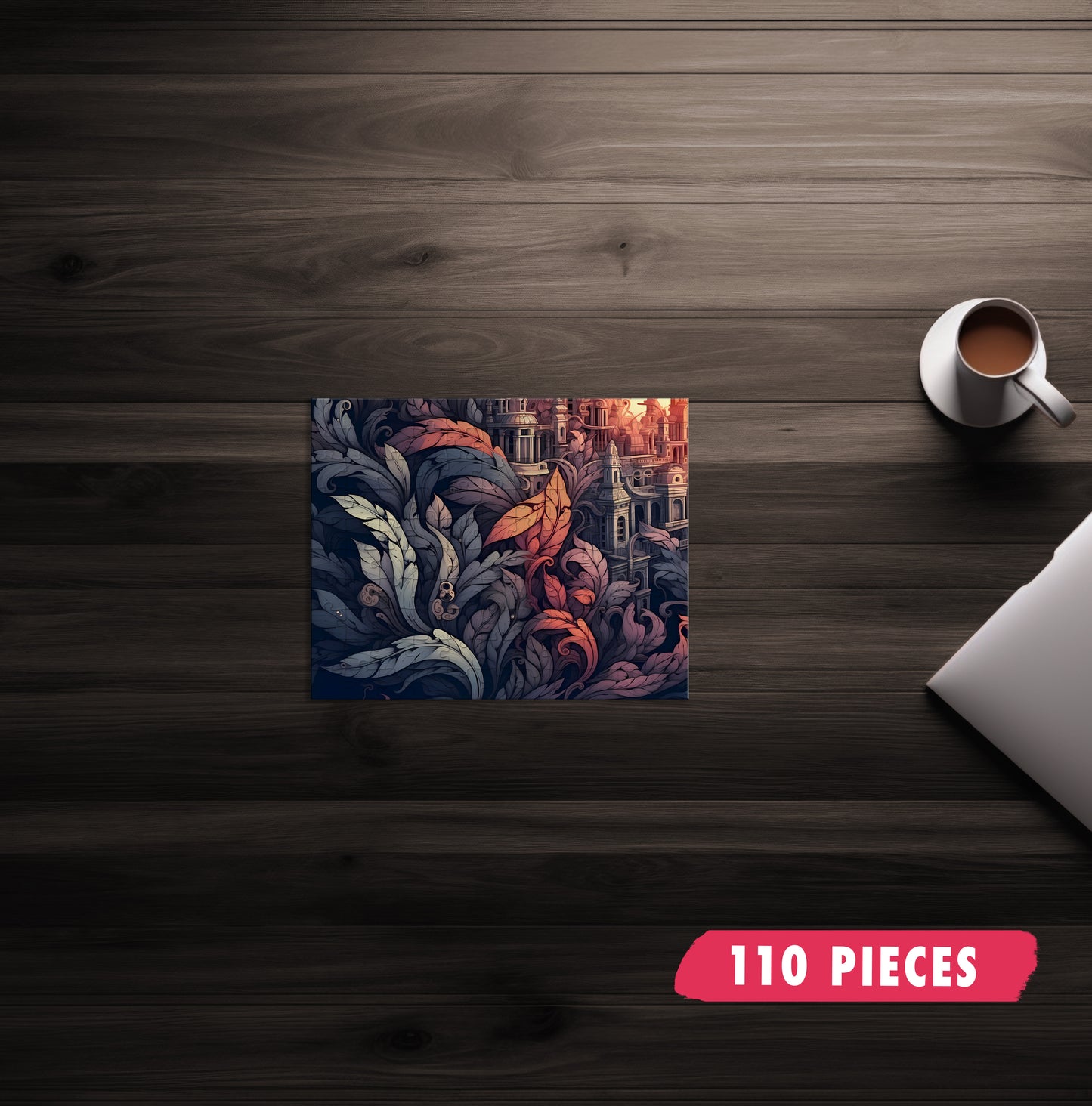 Muted Feather Pattern Jigsaw Puzzle