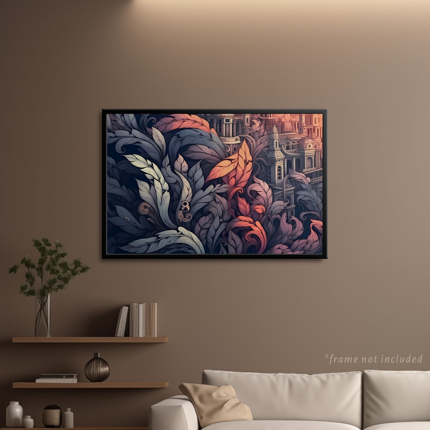 Muted Feather Pattern Jigsaw Puzzle
