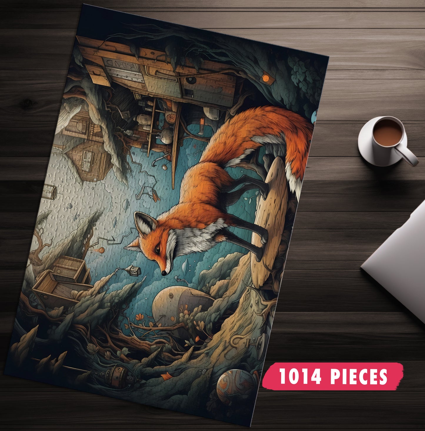 Cute Fox Hole Jigsaw Puzzle