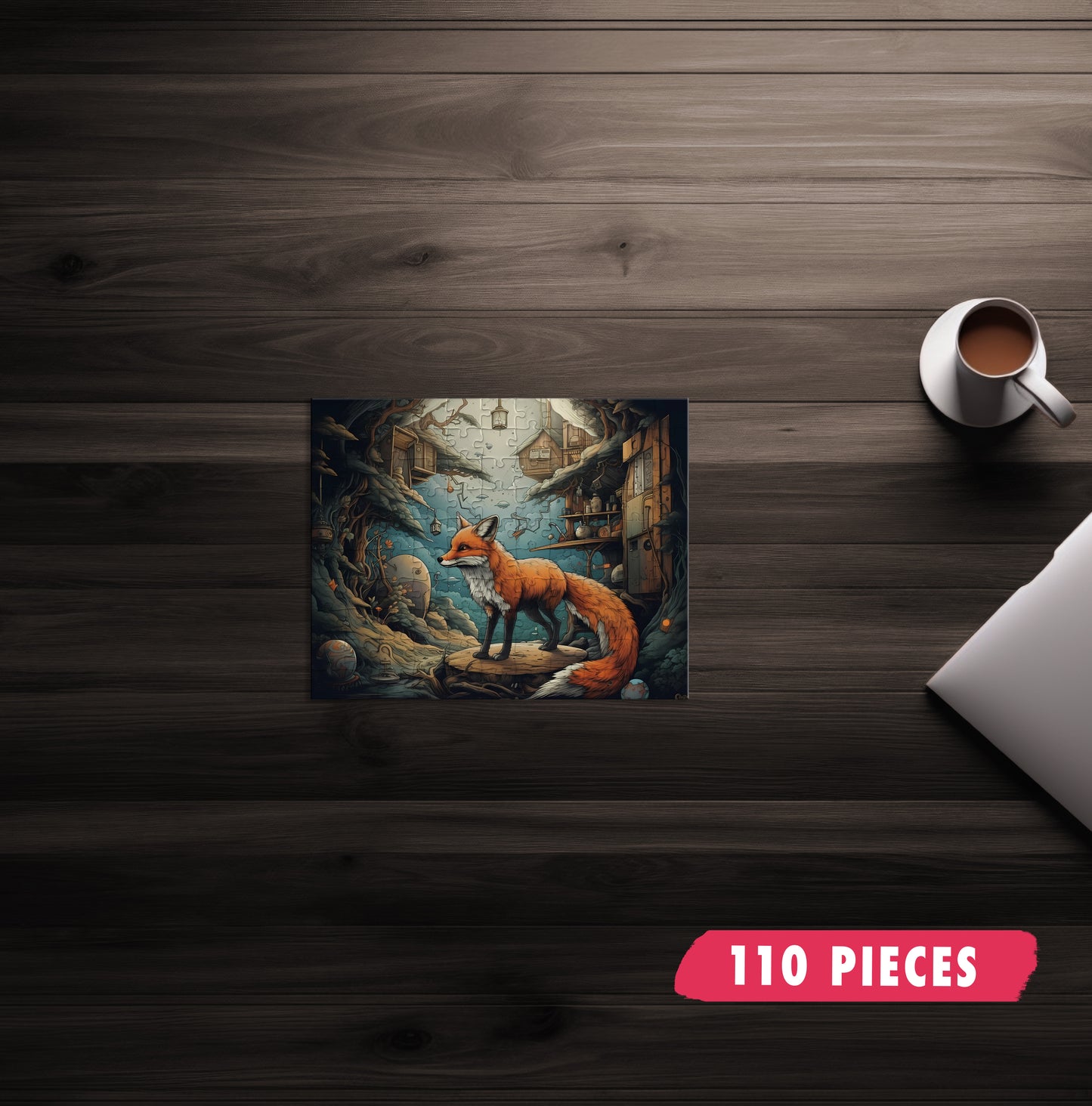 Cute Fox Hole Jigsaw Puzzle