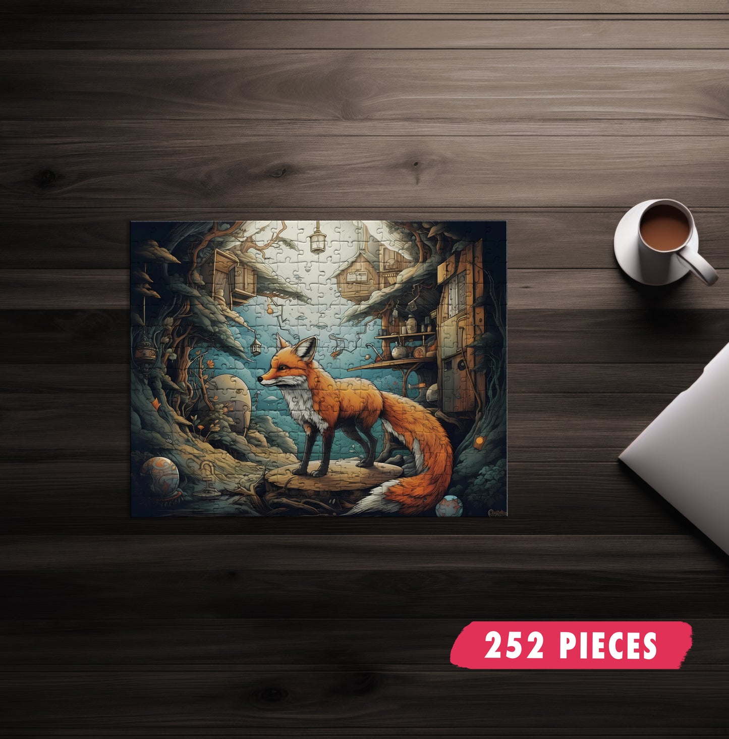 Cute Fox Hole Jigsaw Puzzle