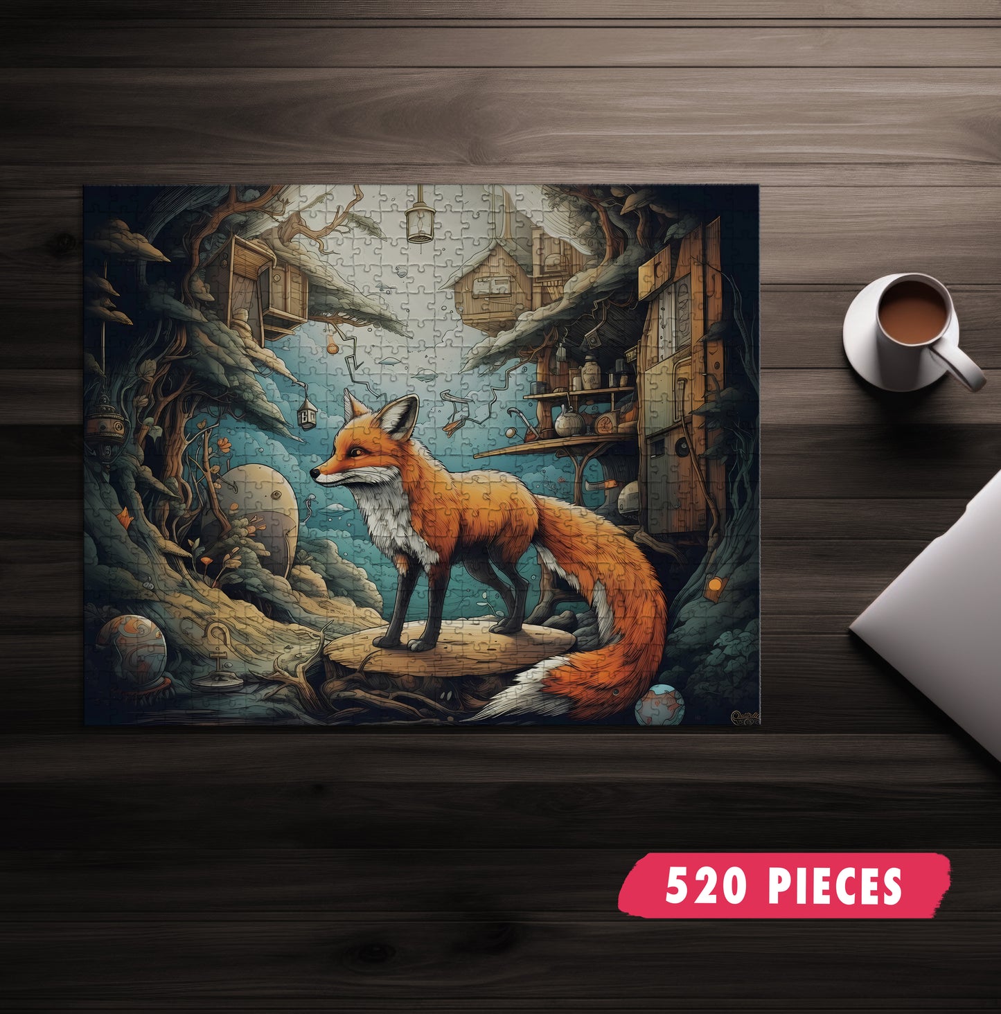 Cute Fox Hole Jigsaw Puzzle