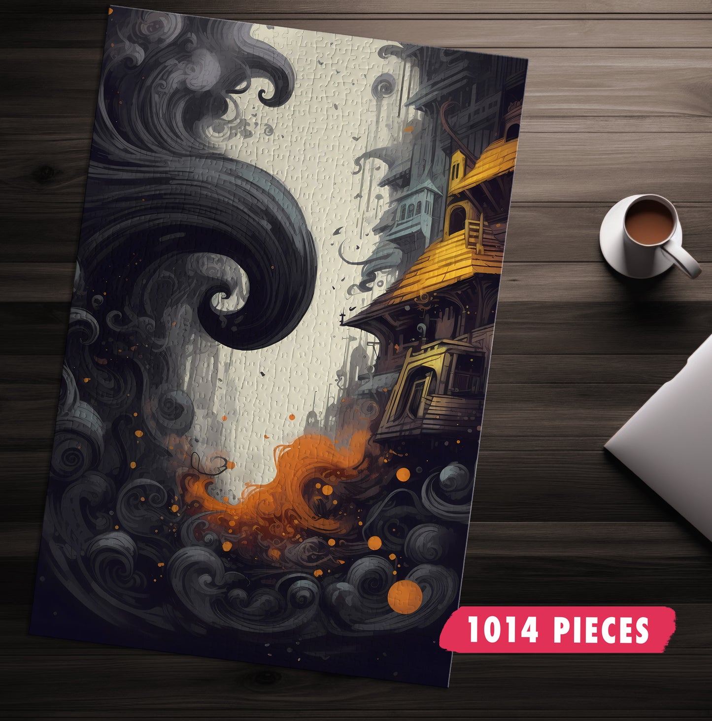 Abstract Dark Strand Jigsaw Puzzle