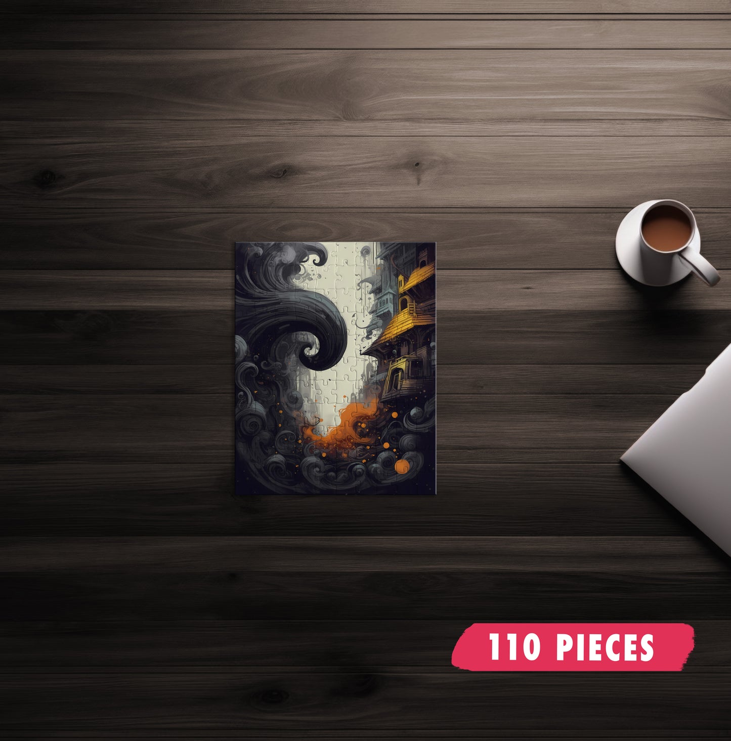 Abstract Dark Strand Jigsaw Puzzle