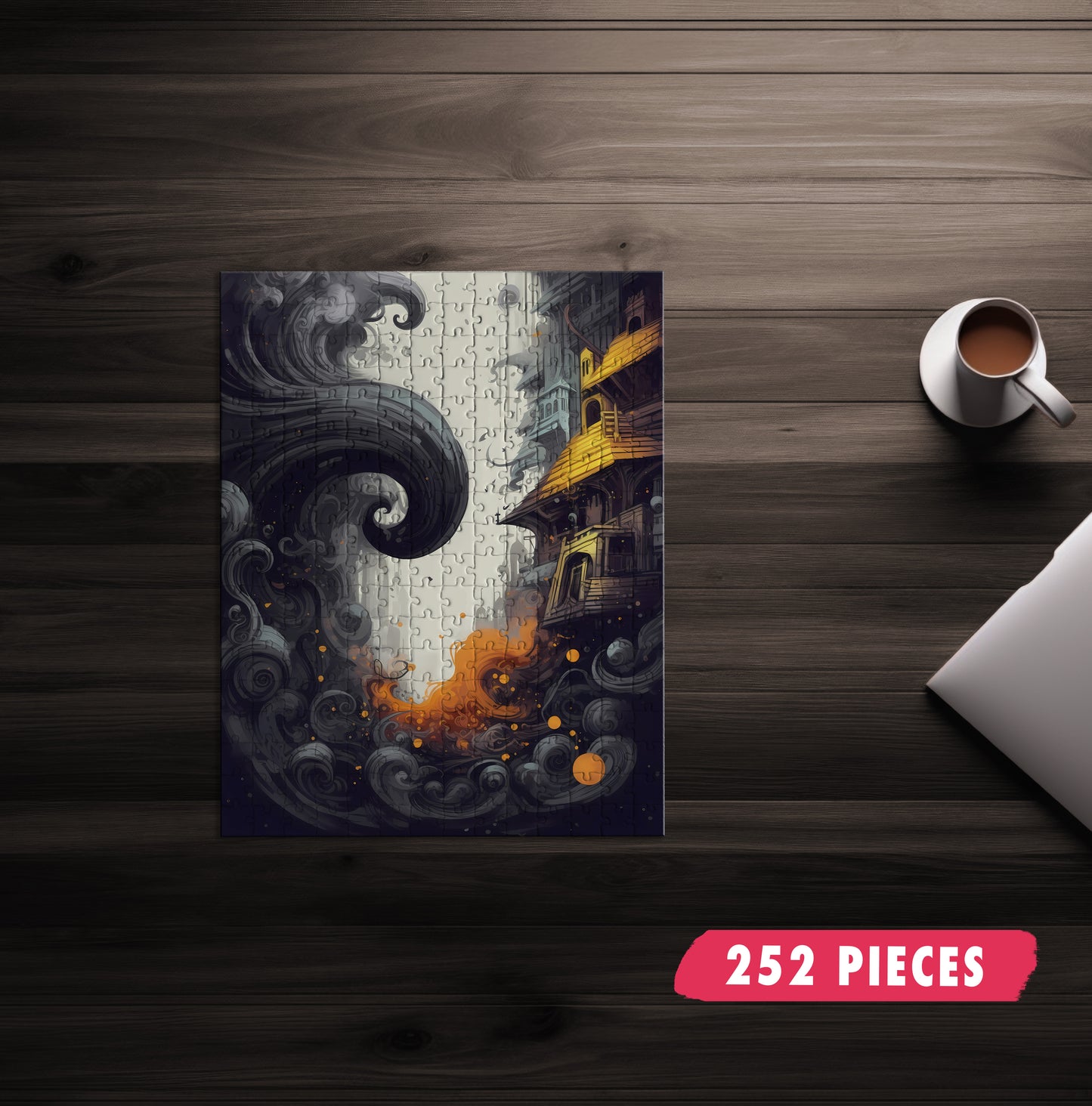 Abstract Dark Strand Jigsaw Puzzle