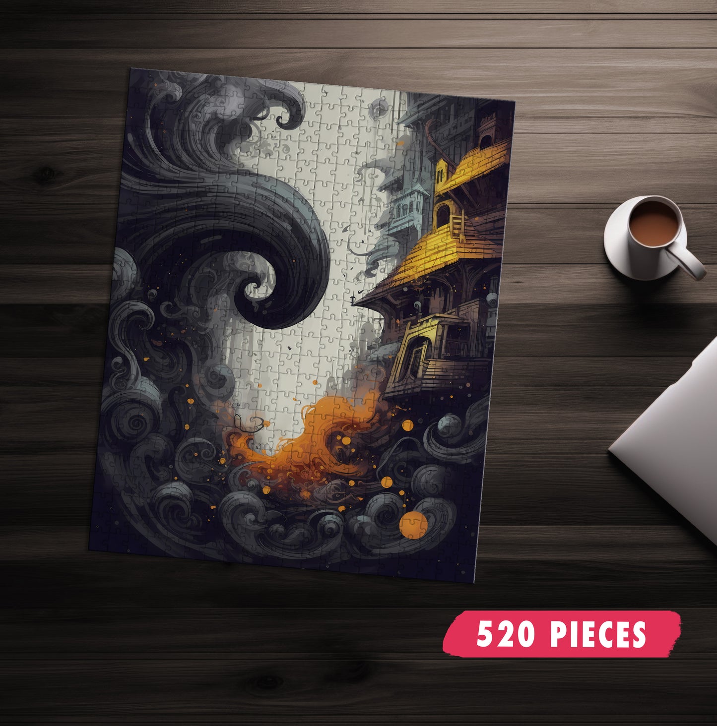 Abstract Dark Strand Jigsaw Puzzle