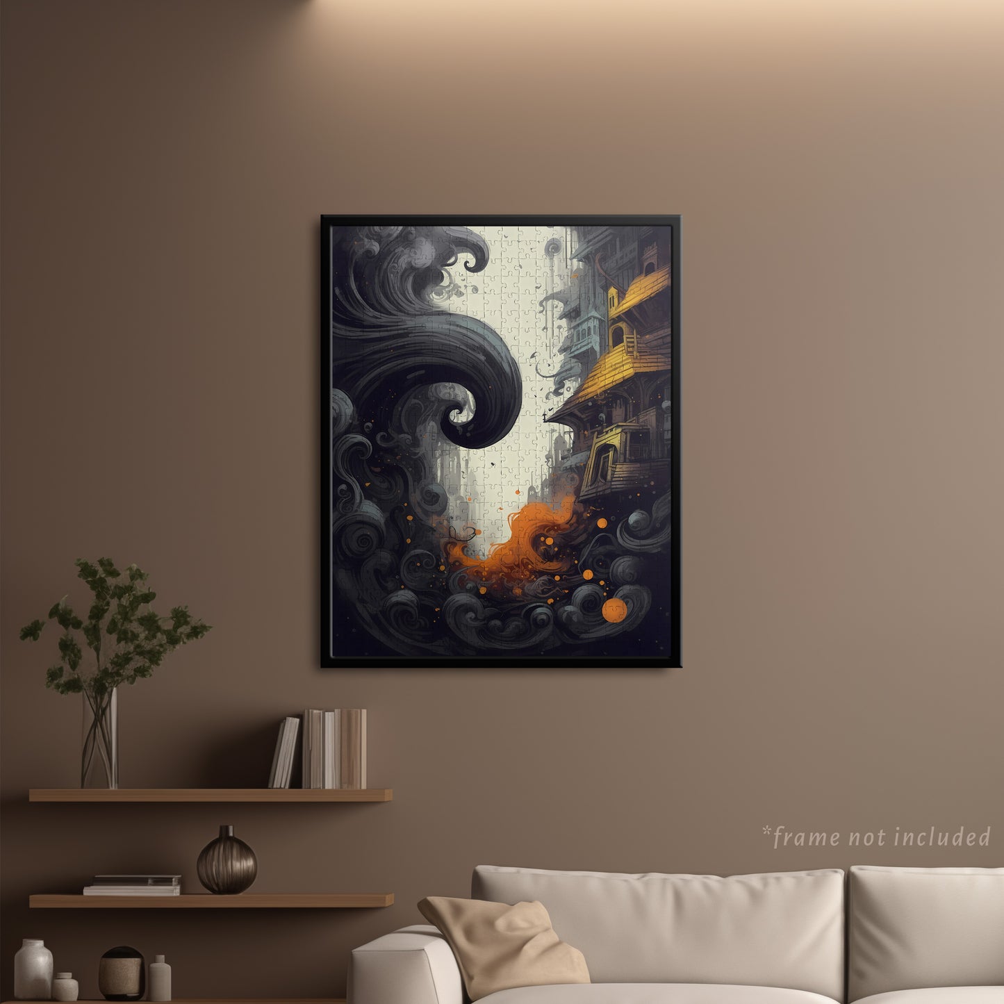 Abstract Dark Strand Jigsaw Puzzle