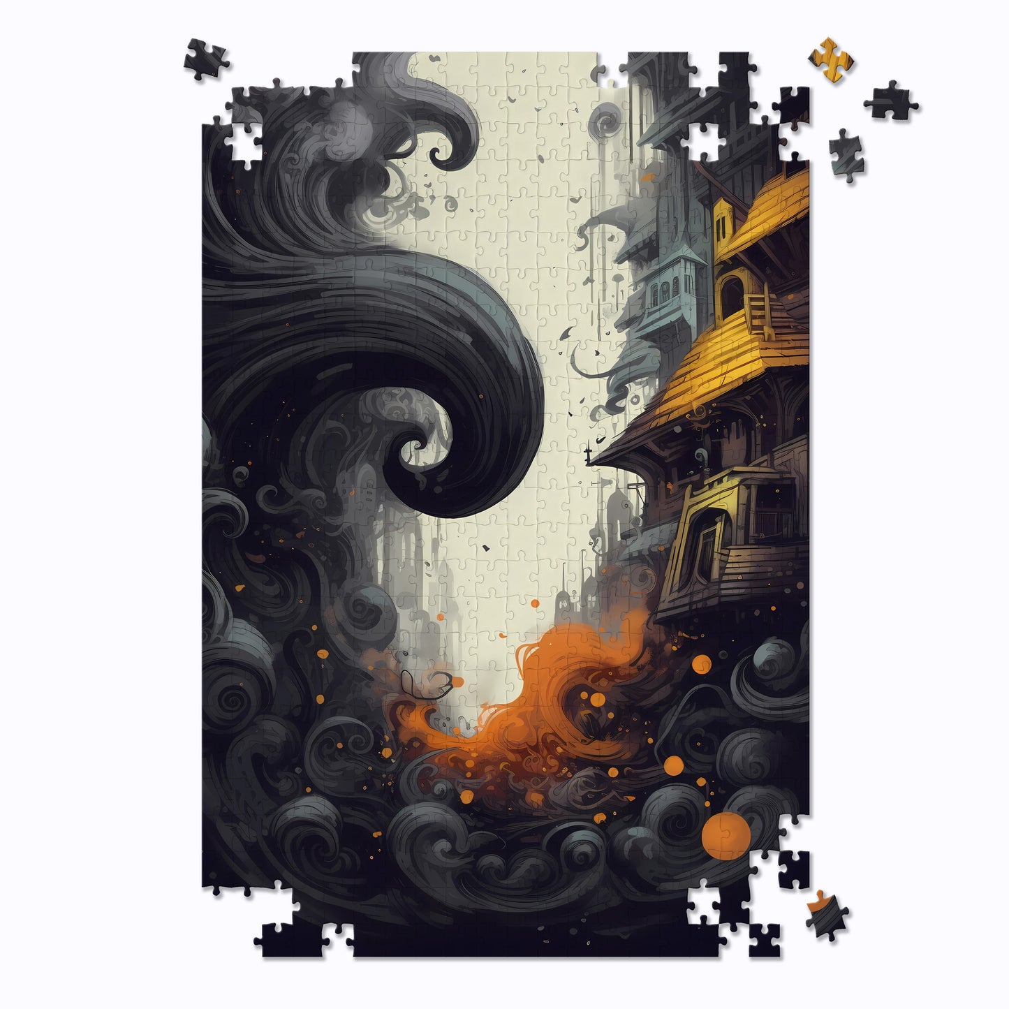 Abstract Dark Strand Jigsaw Puzzle