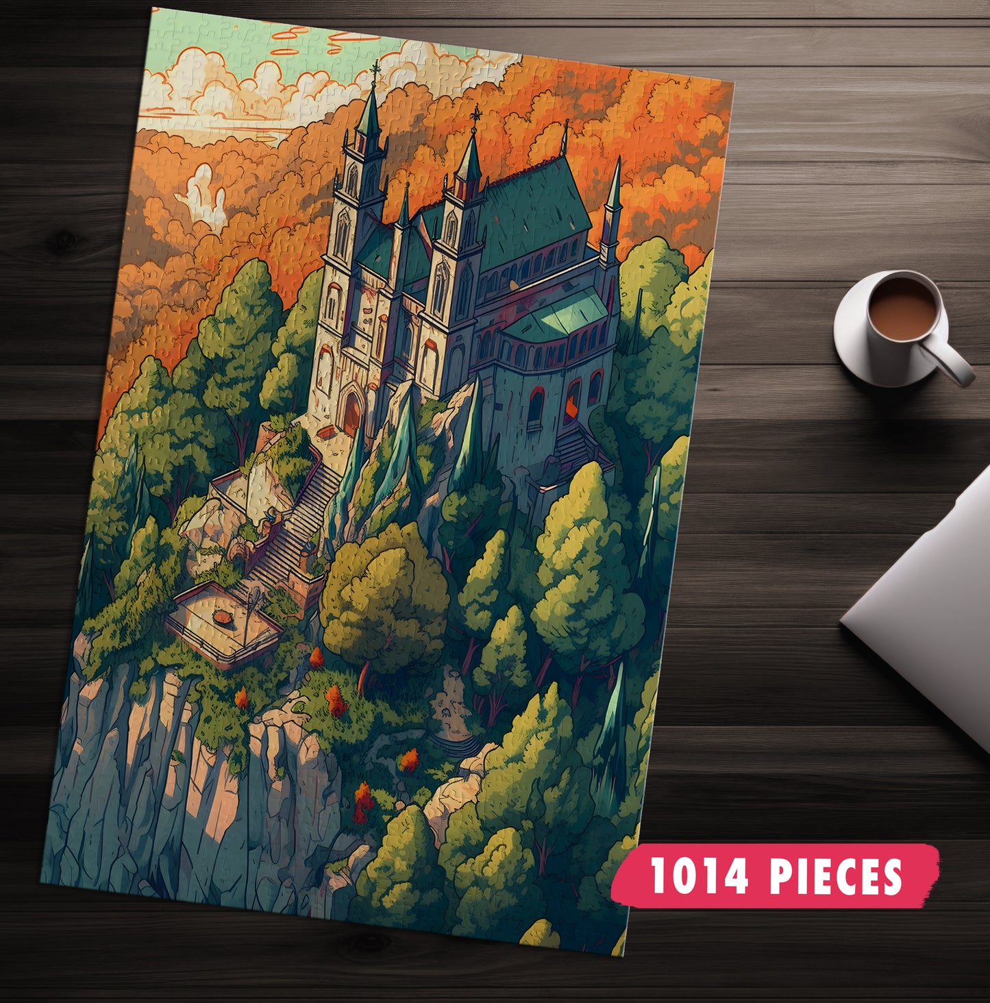 Cliffside Church Jigsaw Puzzle