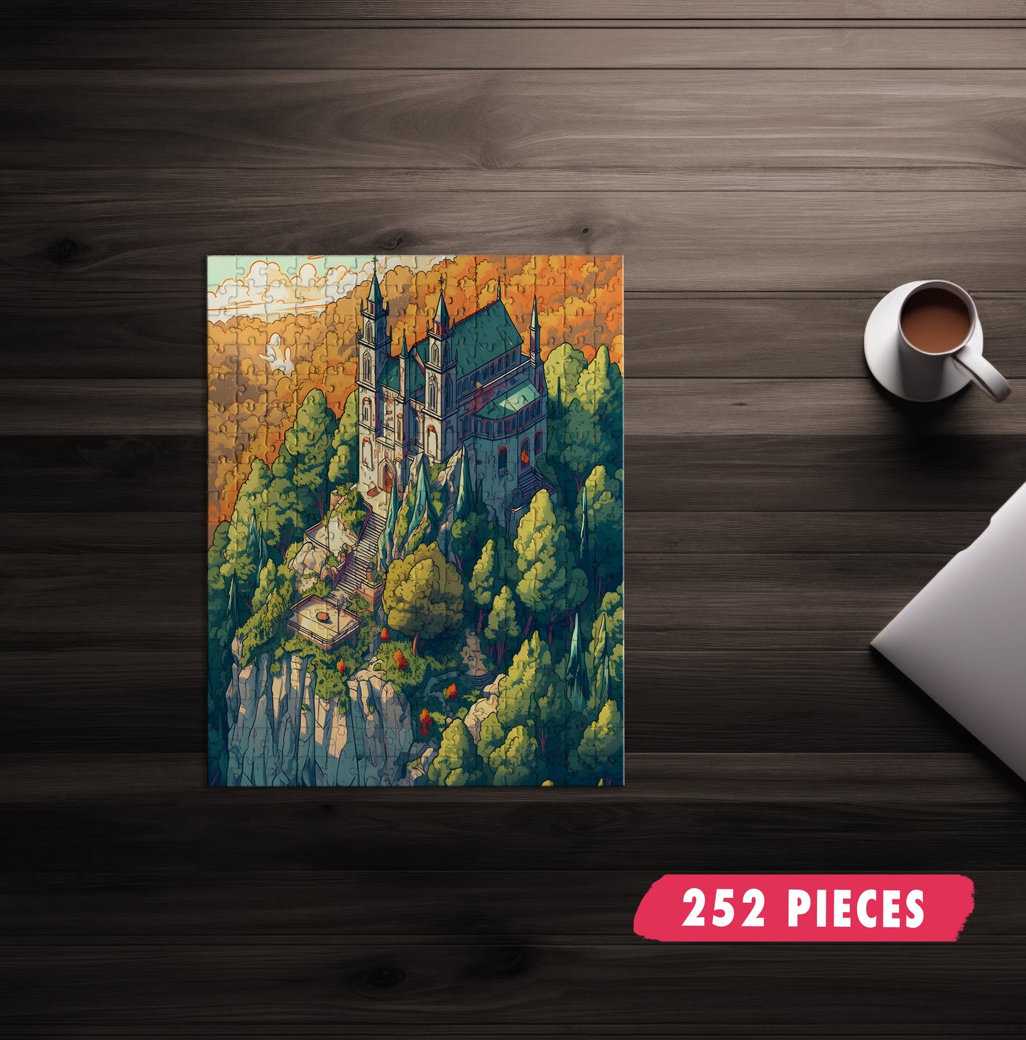 Cliffside Church Jigsaw Puzzle