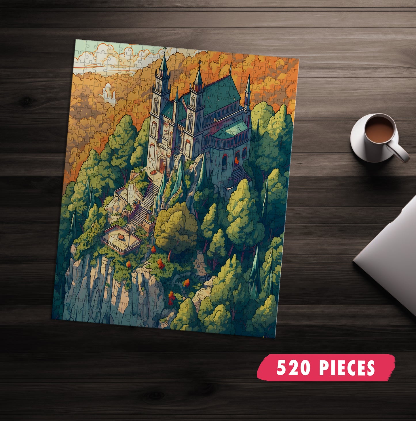 Cliffside Church Jigsaw Puzzle