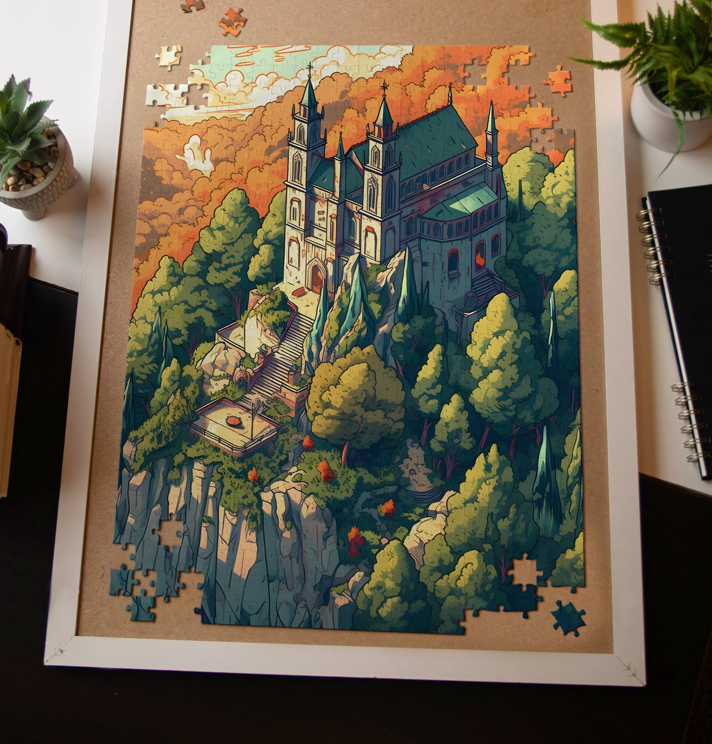 Cliffside Church Jigsaw Puzzle