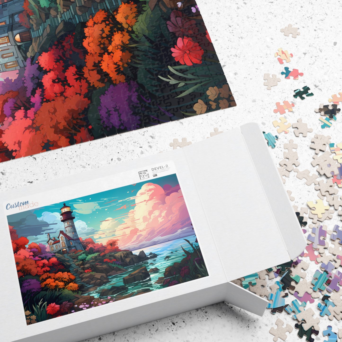 Dusk Ocean Lighthouse Jigsaw Puzzle