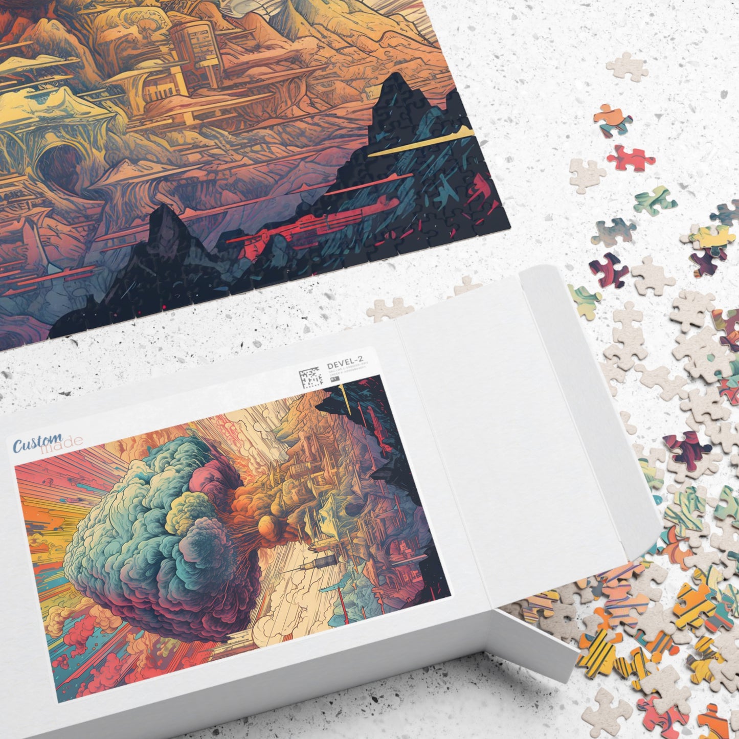 Psychedelic Mushroom Cloud Jigsaw Puzzle