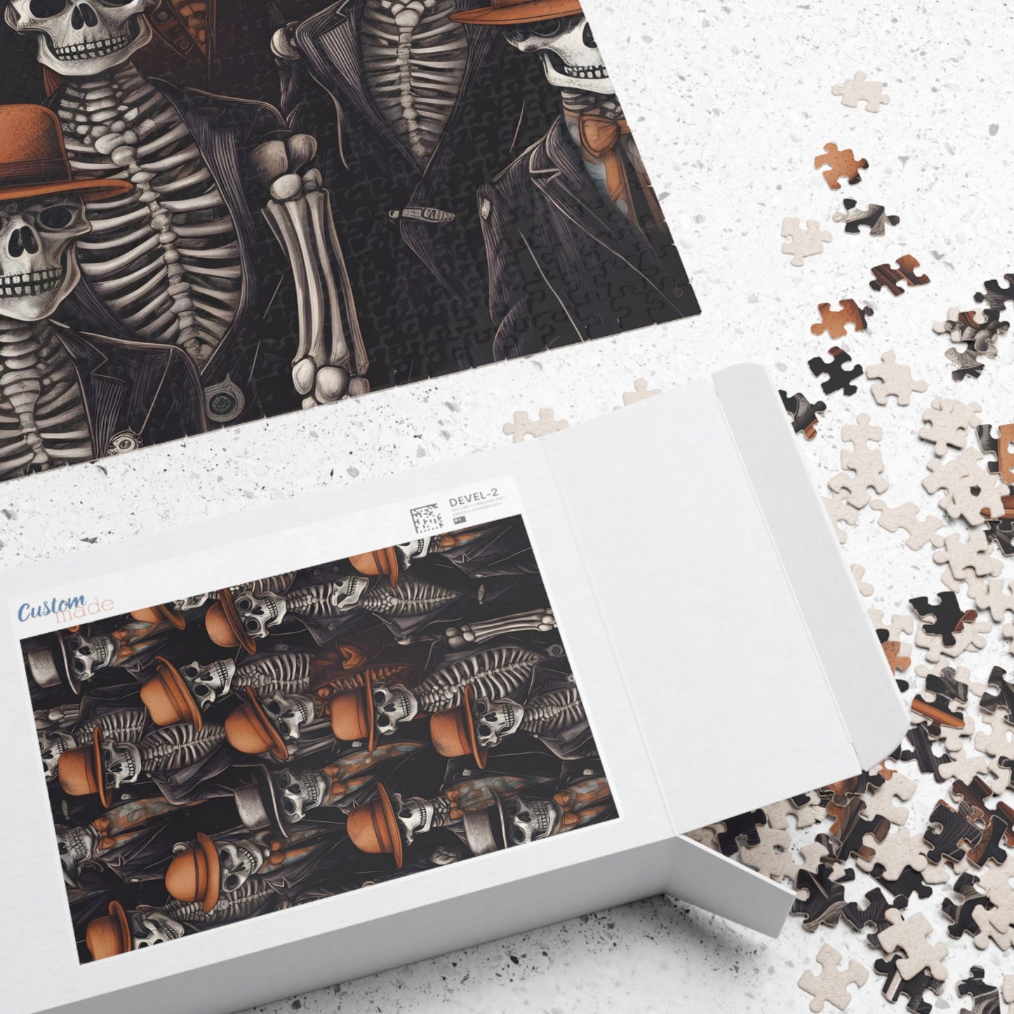 Dapper Skeletons Hard Jigsaw Puzzle