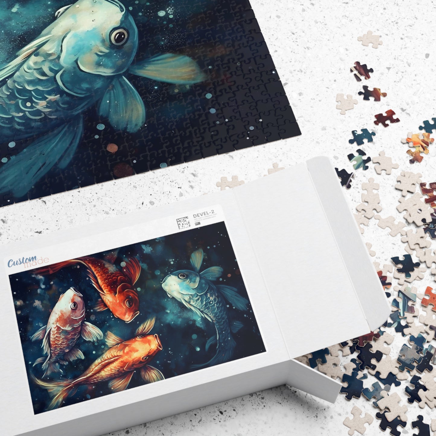 Cosmic Koi Fish Jigsaw Puzzle