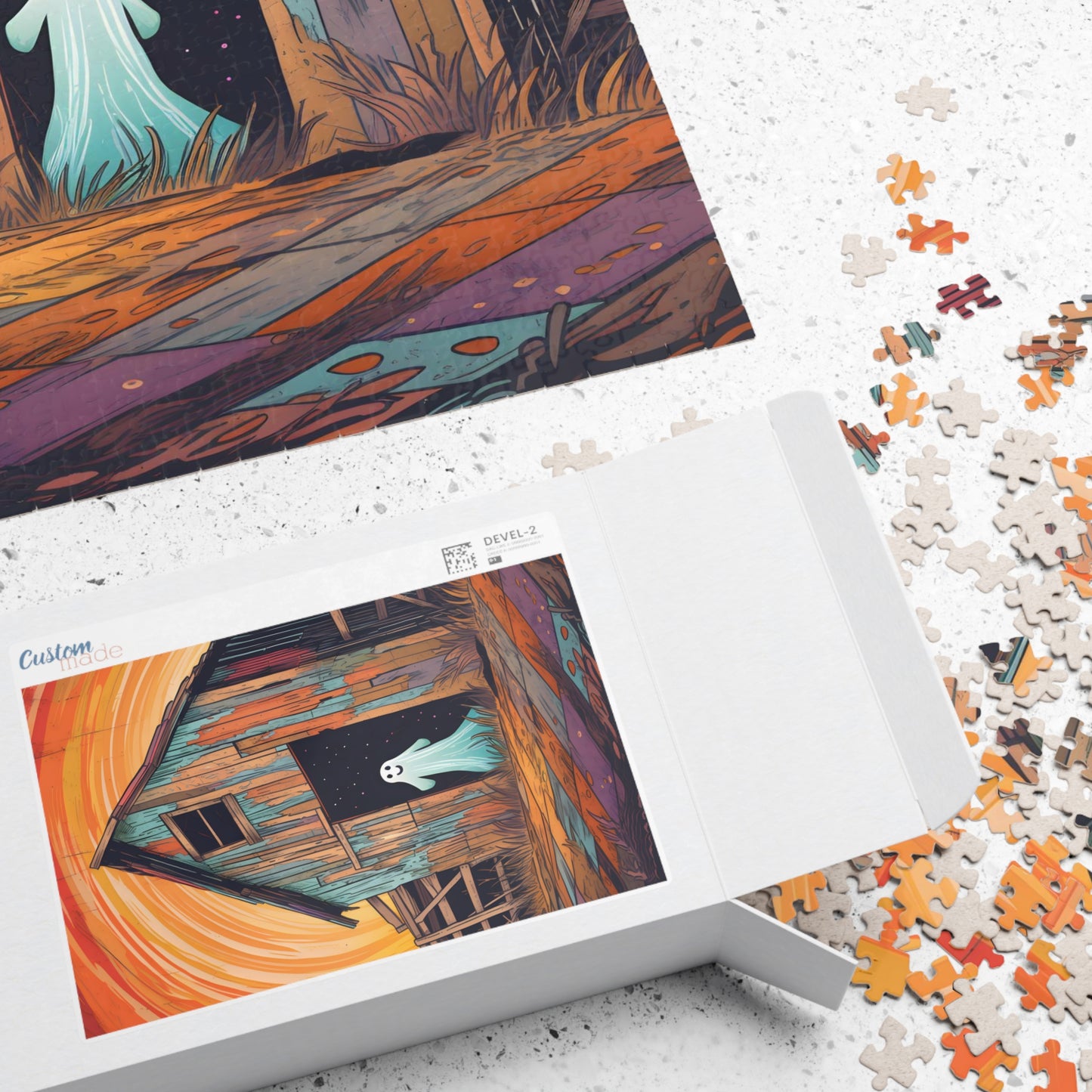 Happy Ghost | Colorful Barn Puzzle