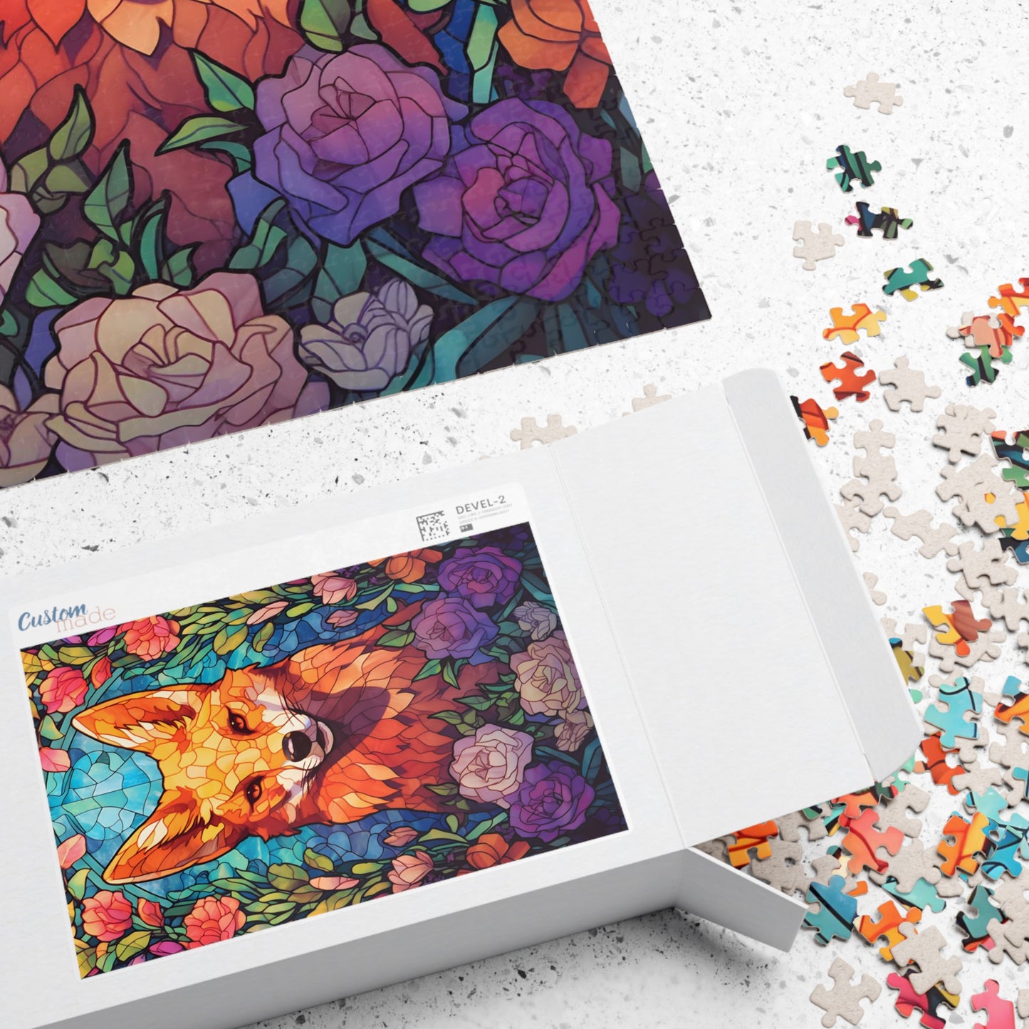 Mosaic Fox Art Jigsaw Puzzle