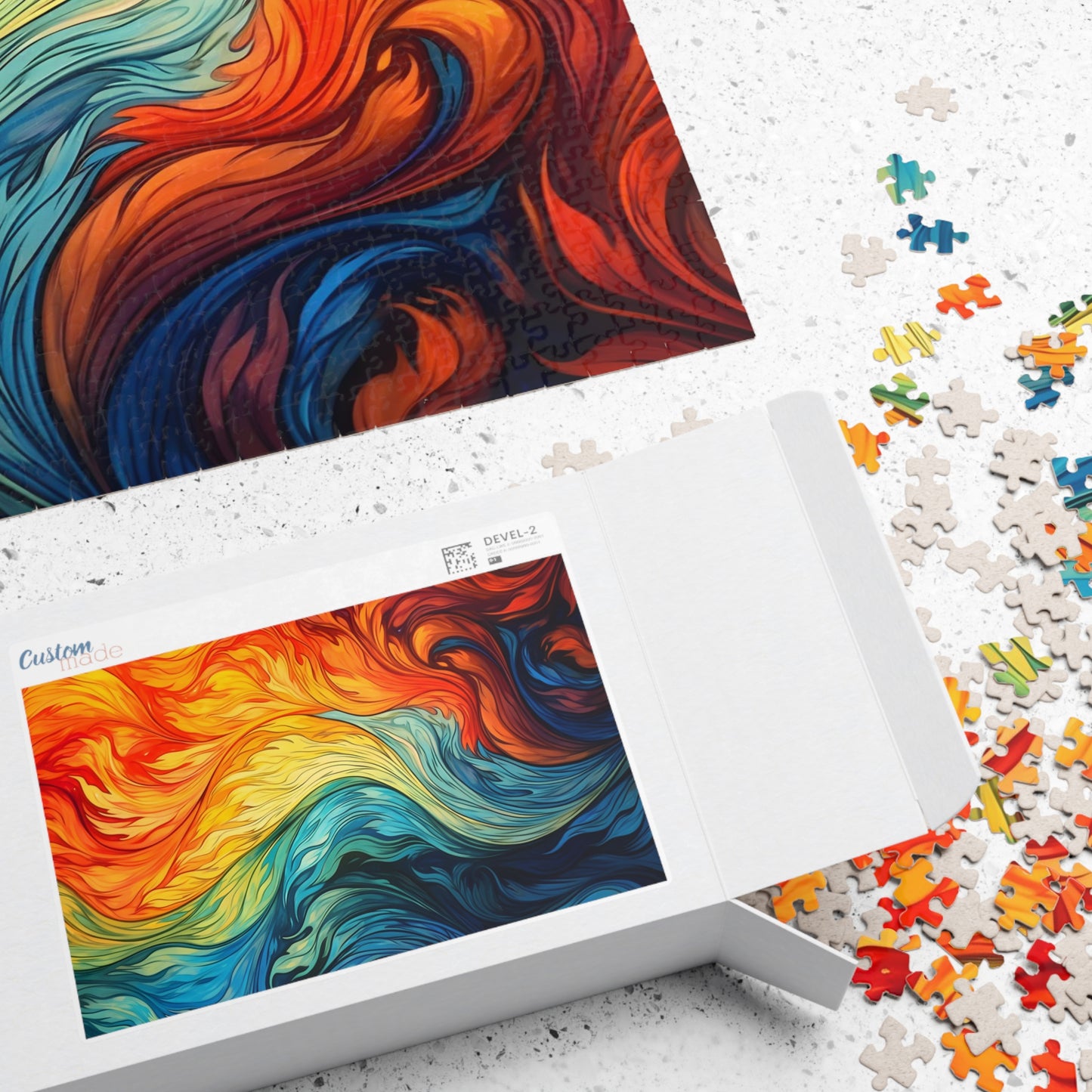 Abstract Fire & Water Jigsaw Puzzle