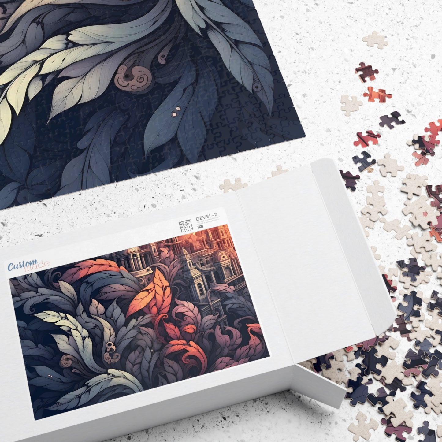 Muted Feather Pattern Jigsaw Puzzle
