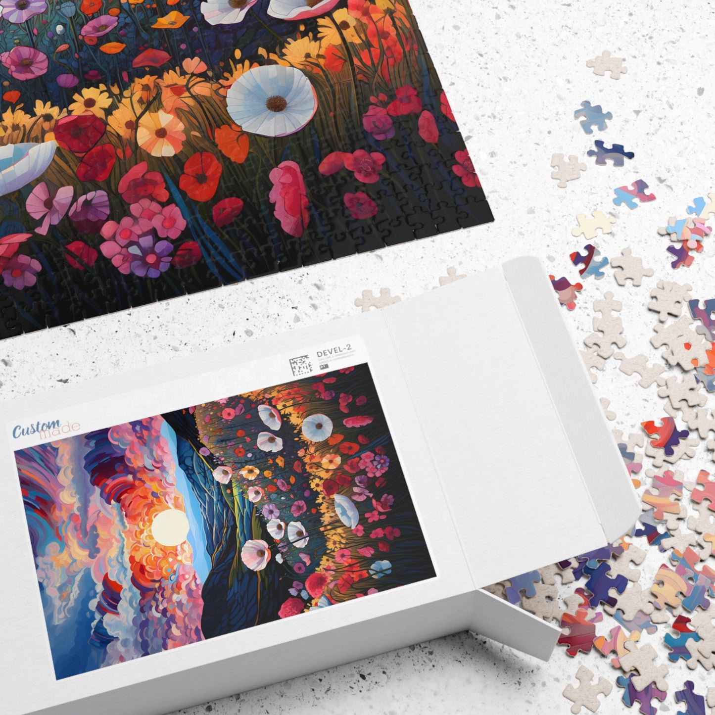 Beautiful Floral Sunset Jigsaw Puzzle