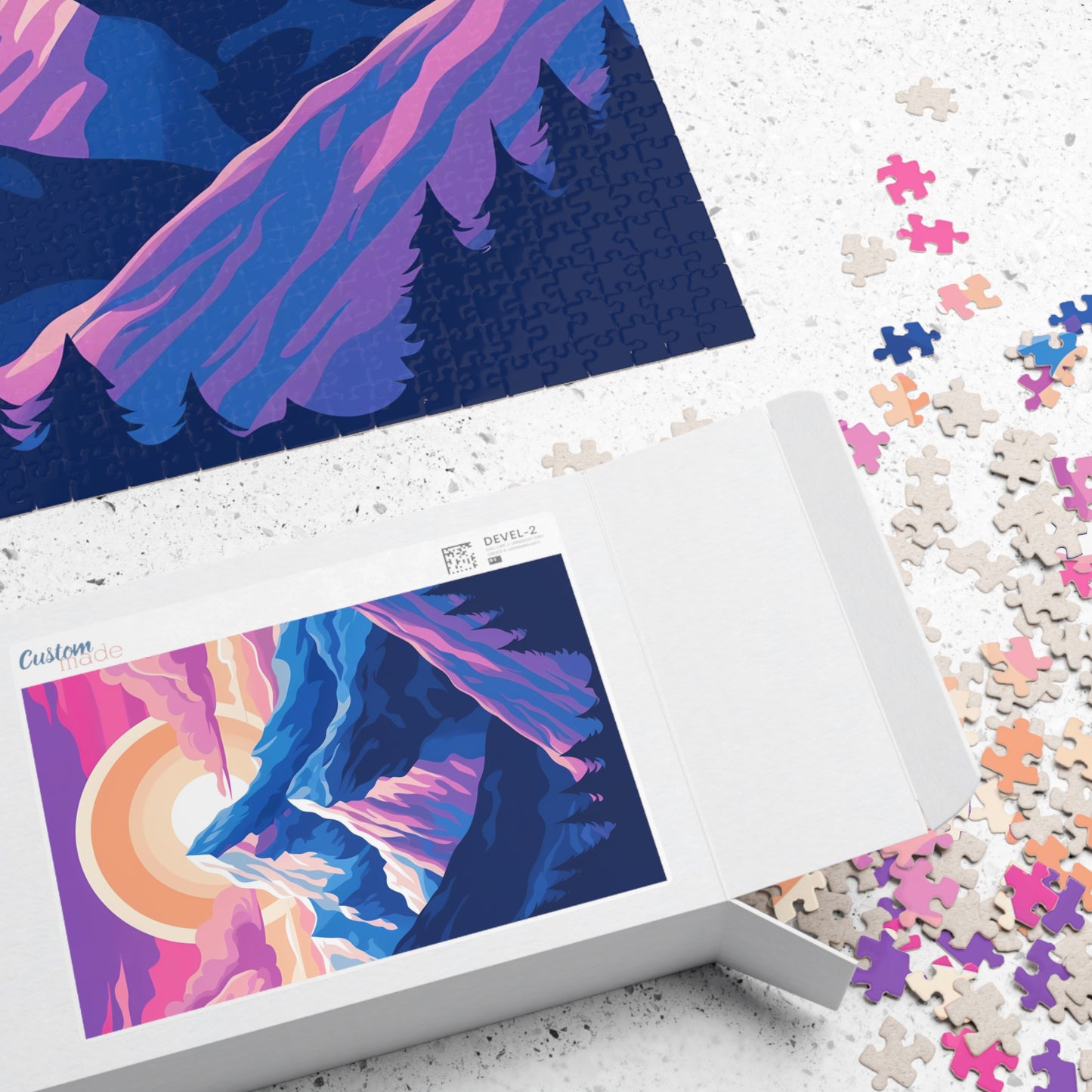 Mountain Landscape Minimal Jigsaw Puzzle